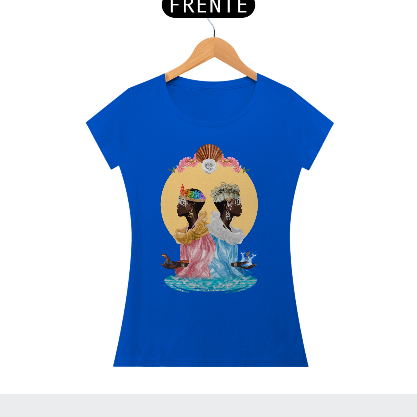 Camiseta Feminina  Ewa e Yemanjá - By Ziggy Artes