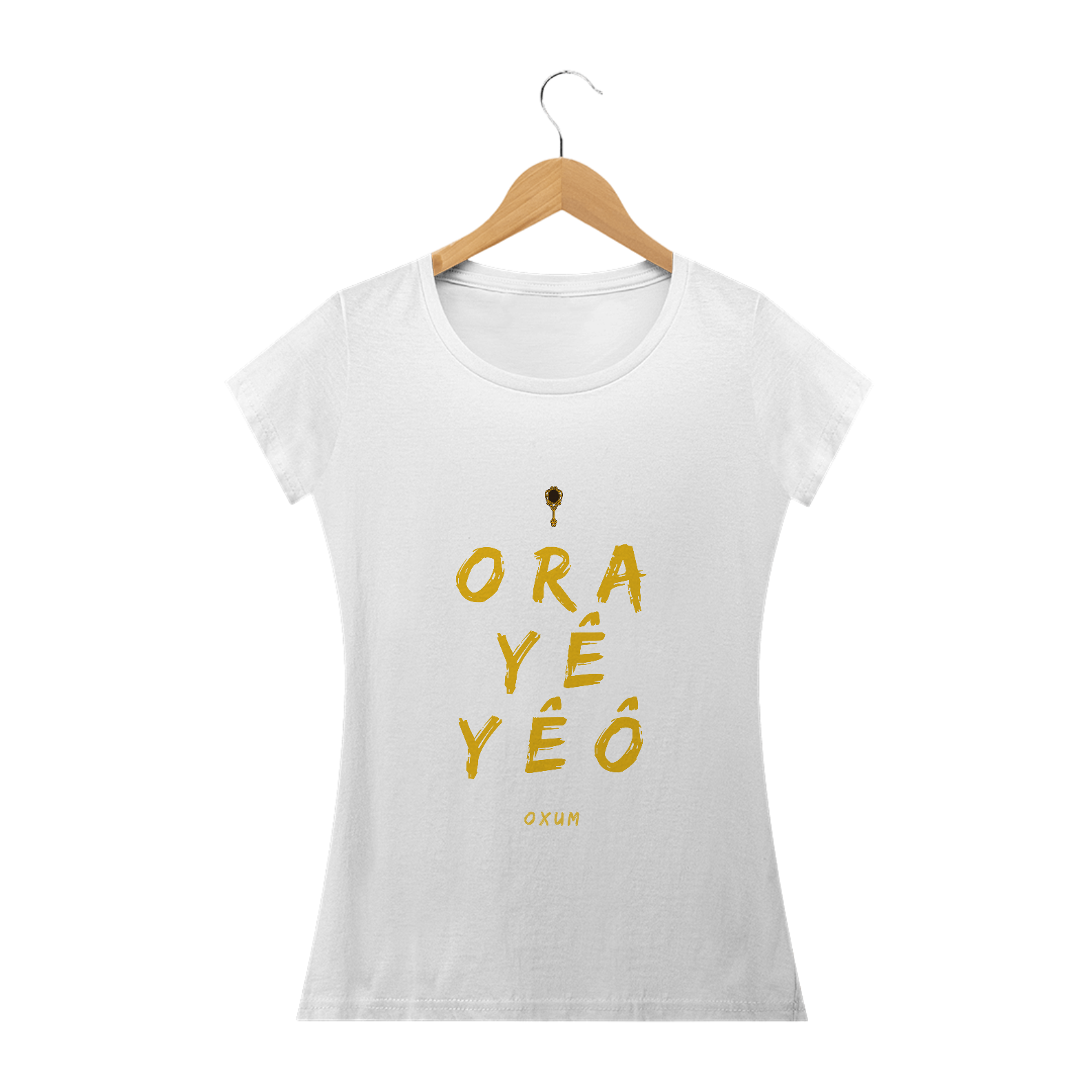 Camiseta Feminina Osun Oxum - Saudação Òóré Yéyé Osun