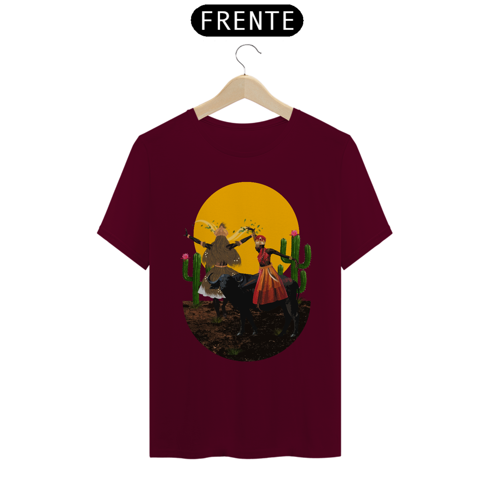 Camiseta Unissex Obaluaê e Iansã By Ziggy Artes 100% Algodão Fio 30.1 Malha Fria Gola Ribana Costura Reforçada 3X Sem Juros 