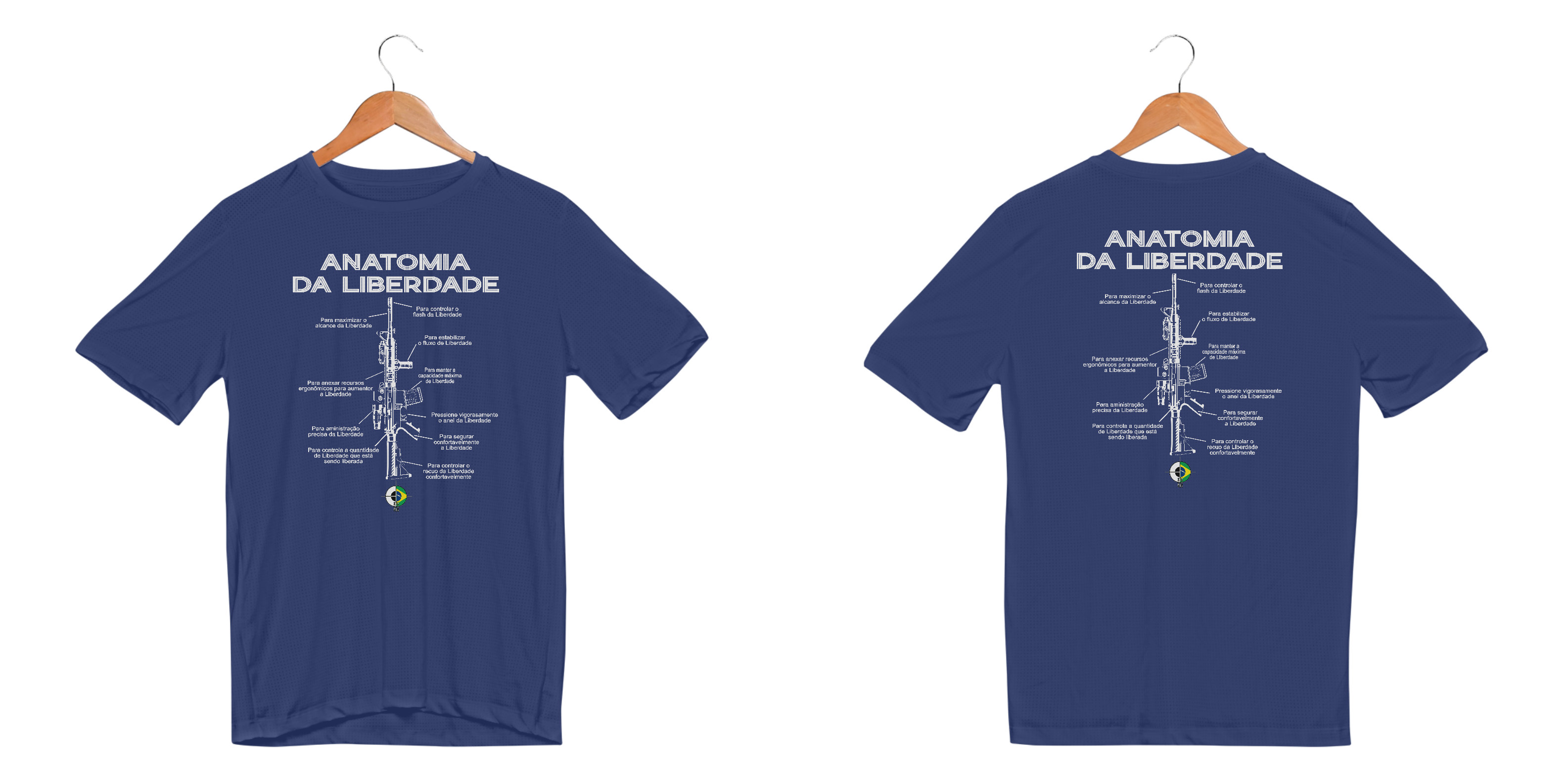 Anatomia da Liberdade Coloridas Dry Fit BoyShooterBrasil