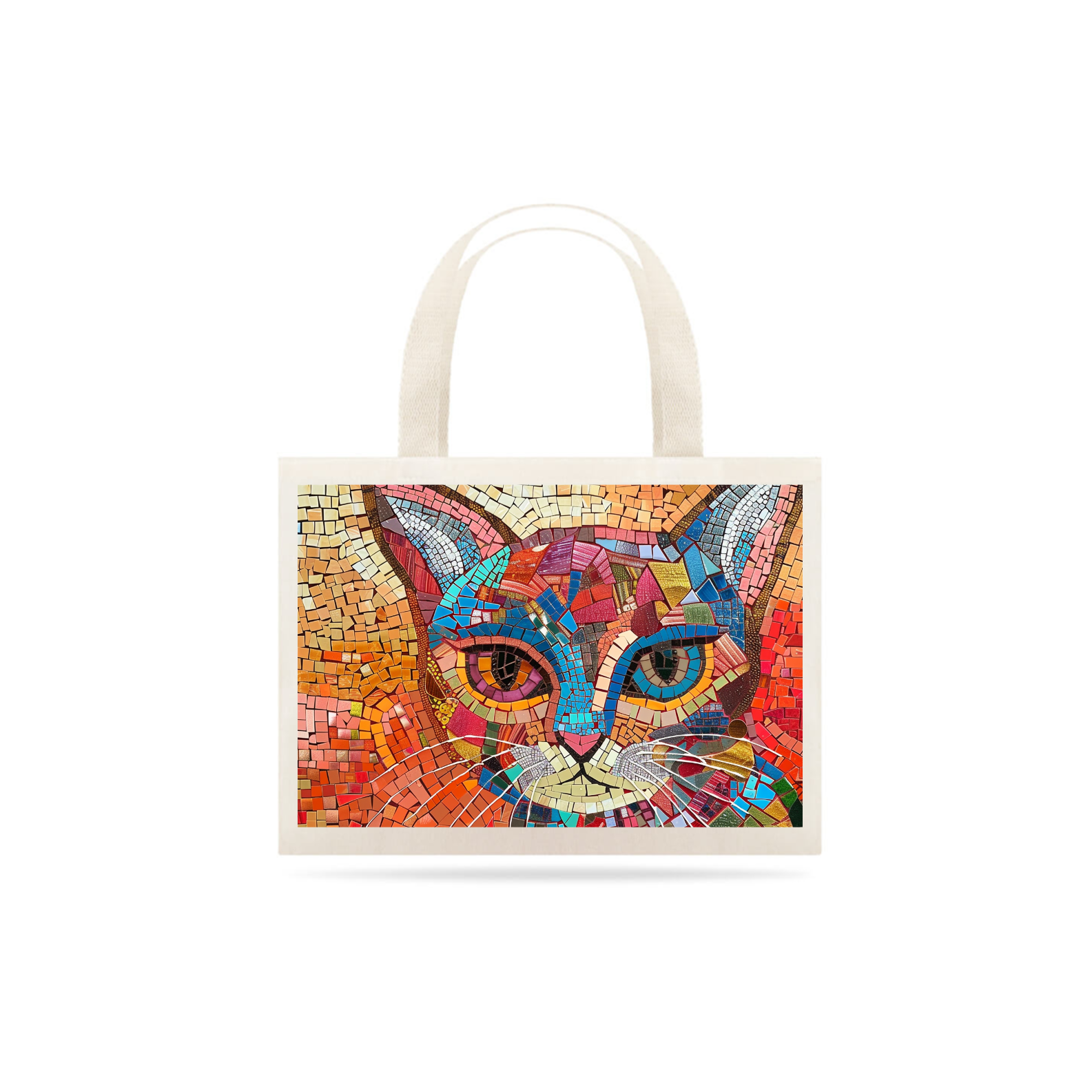 Gato Mosaico Colorido