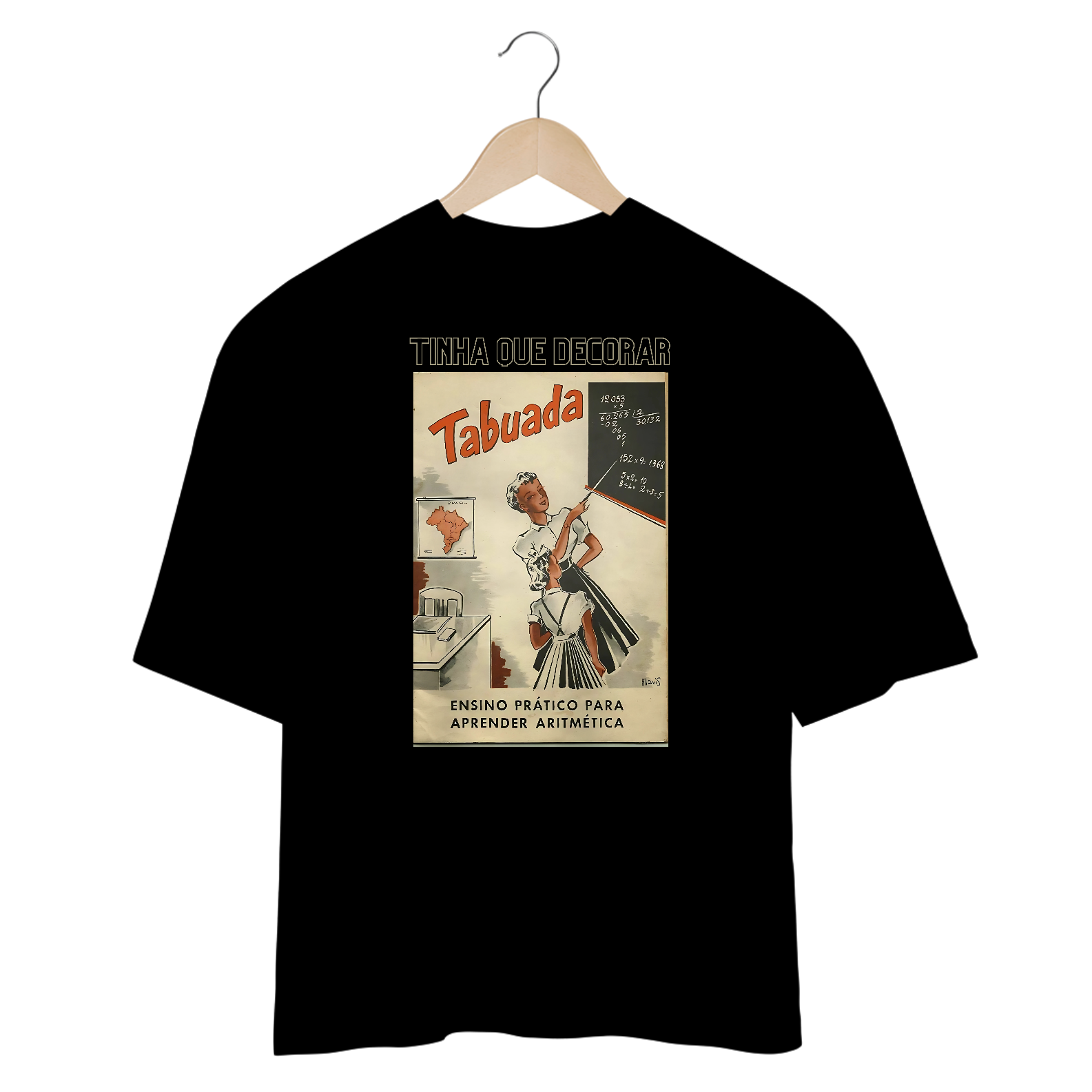Camisetas Oversized Tabuada