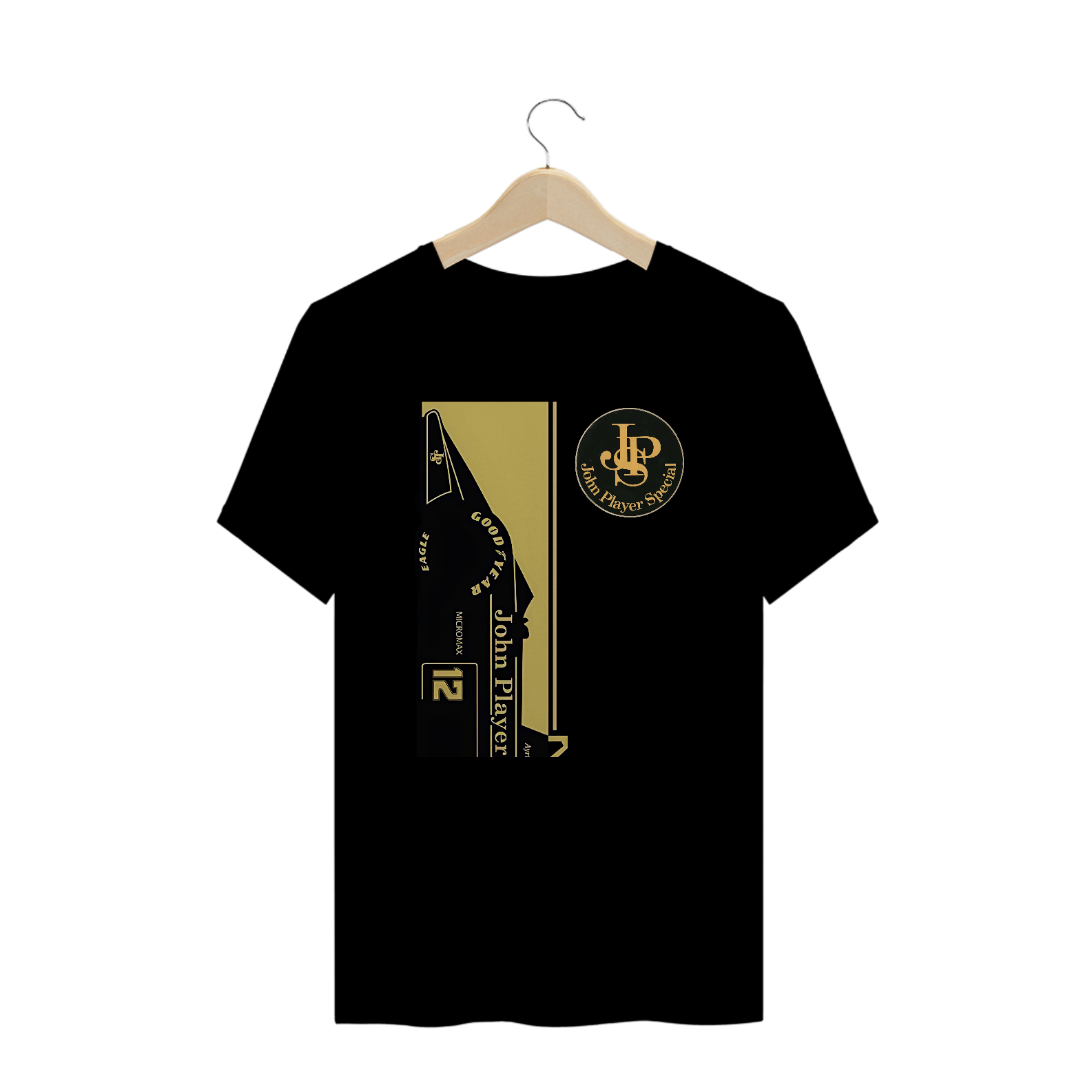 Camisetas Plus Size Lotus Preta