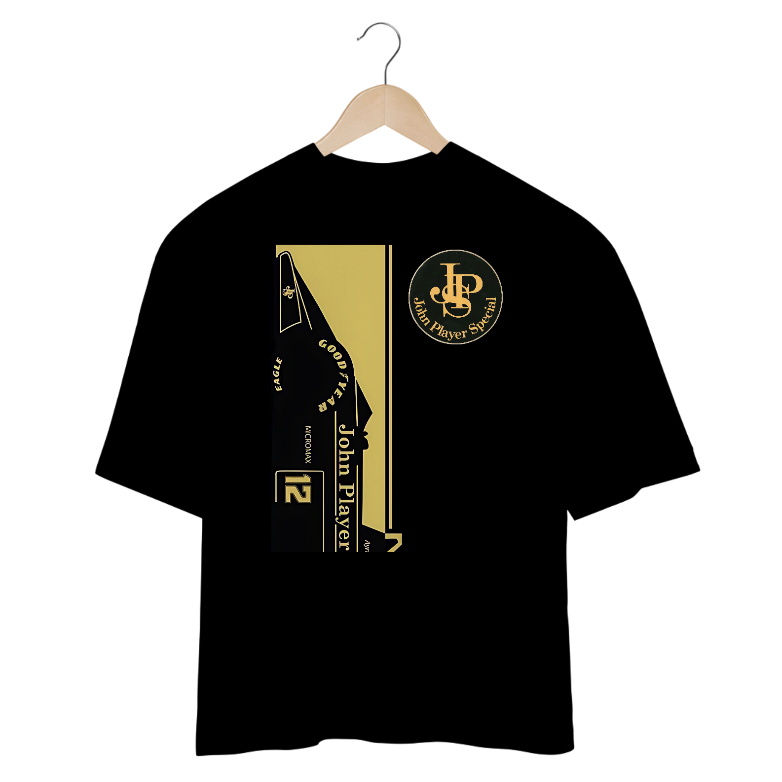 Camisetas Oversized Lotus Preta
