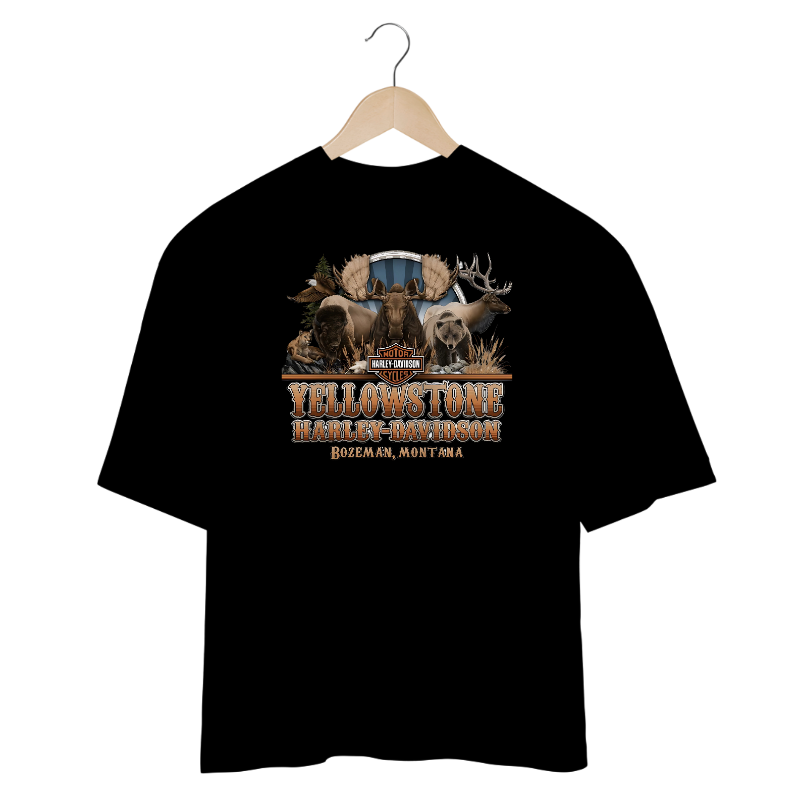 Camisetas Oversized Harley Yellowstone