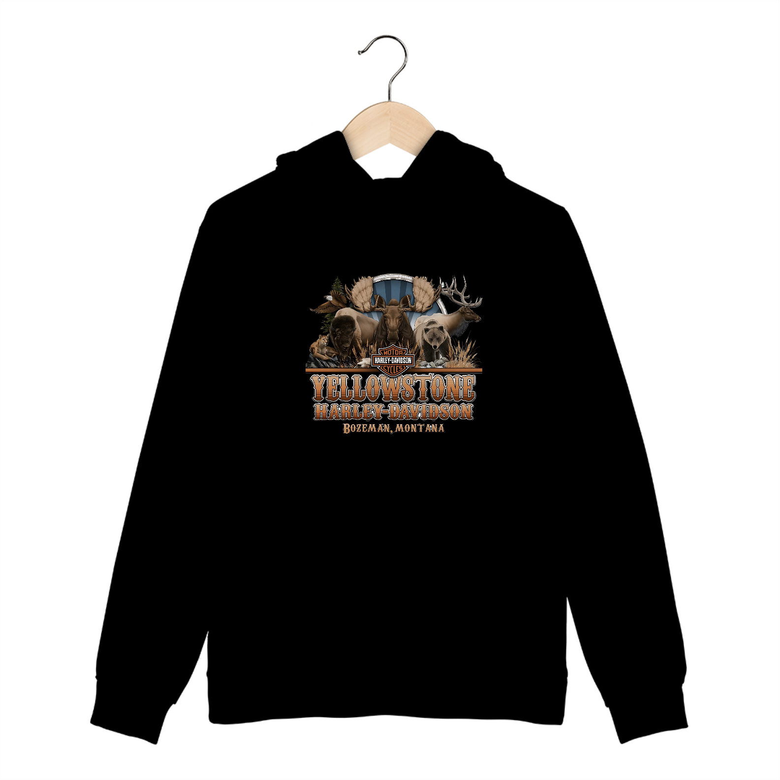 Moletom Canguru Harley Yellowstone