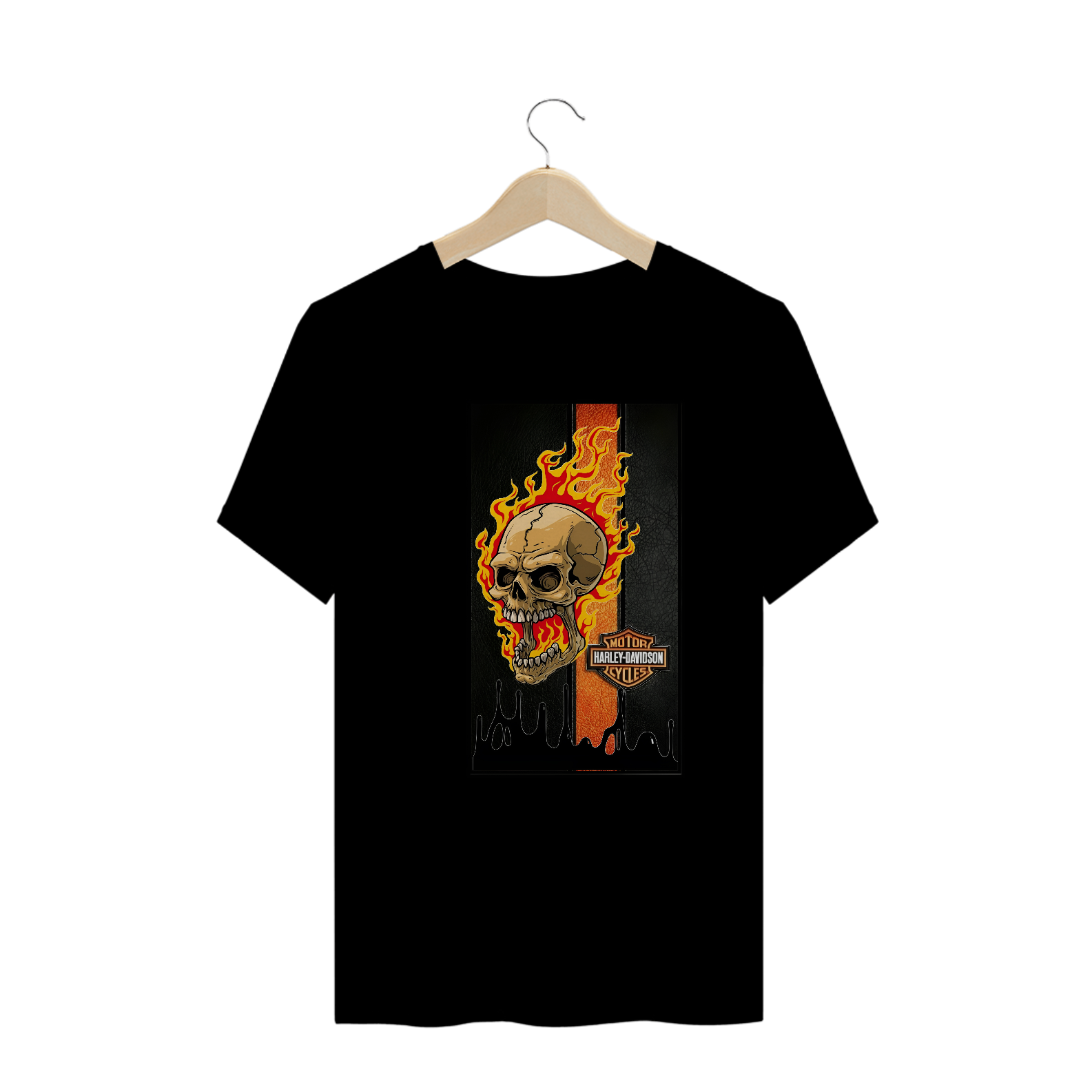 Camisetas Plus Size Harley Fogo