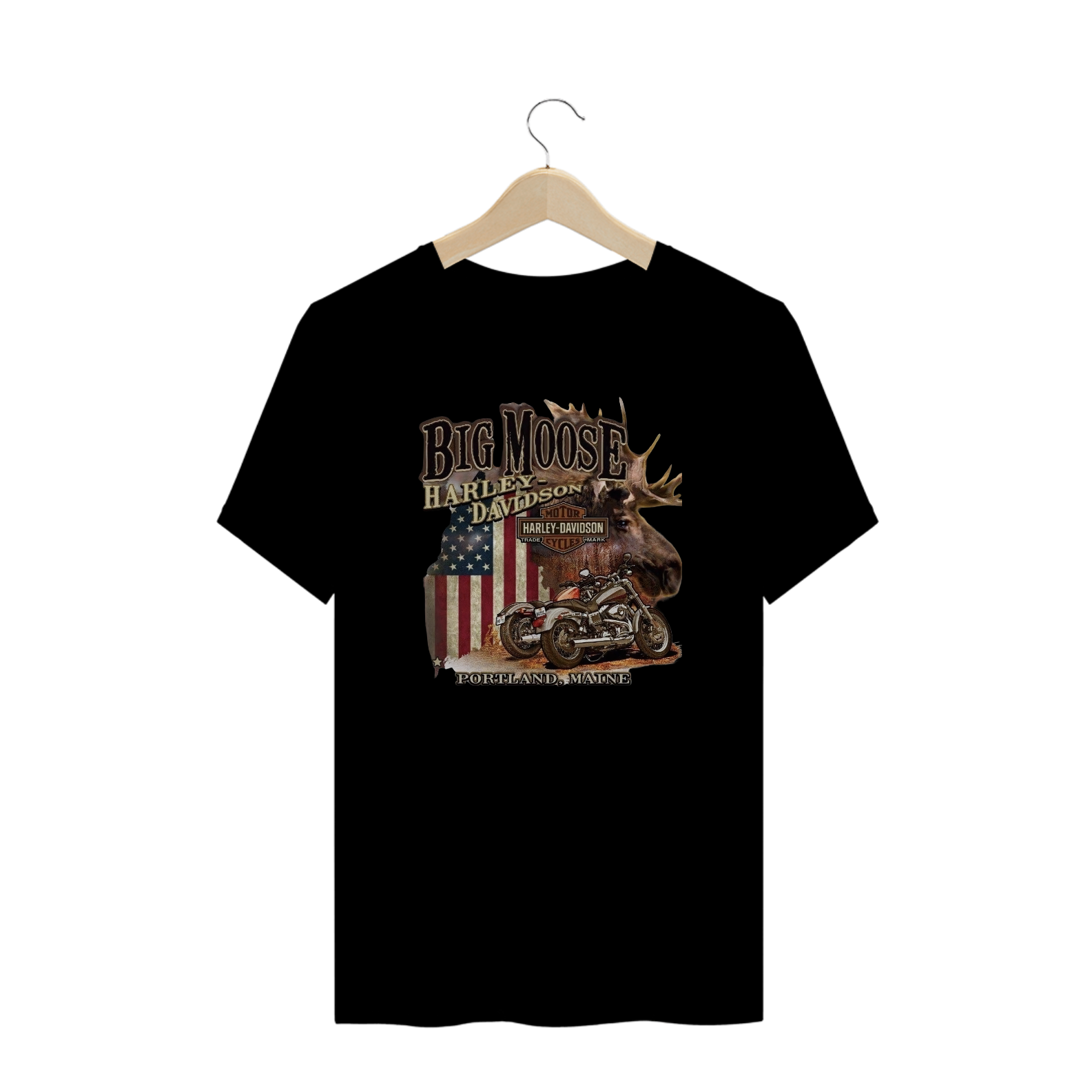 Camisetas Plus Size Harley Big Moose