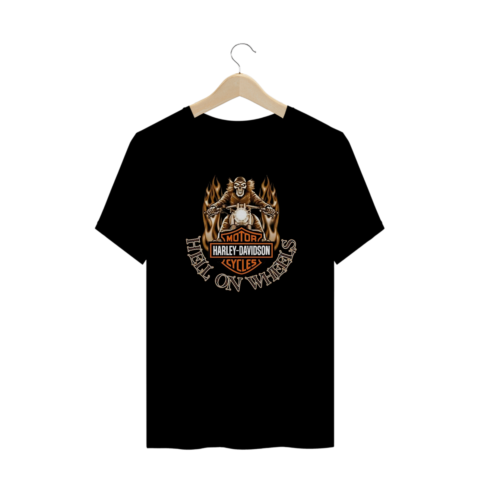 Camisetas Plus Size Harley Hell On Wheels