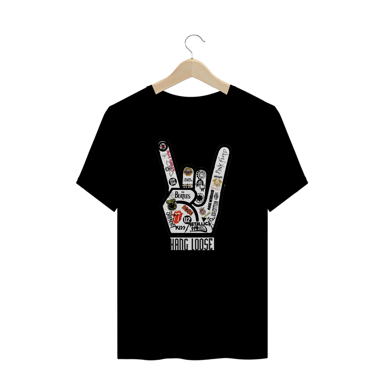 Camisetas Plus Size Hang Loose Rock
