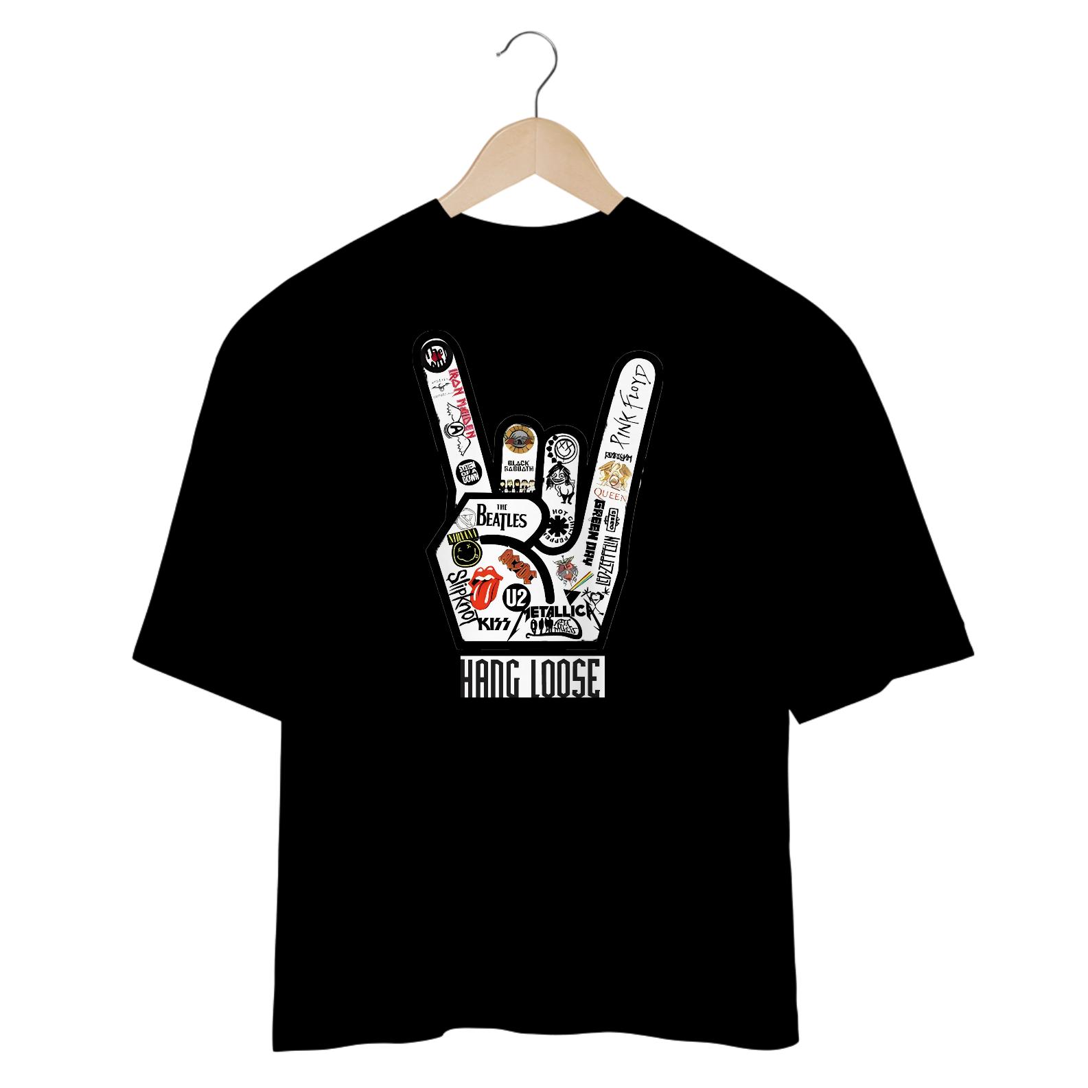 Camisetas Oversized Hang Loose Rock
