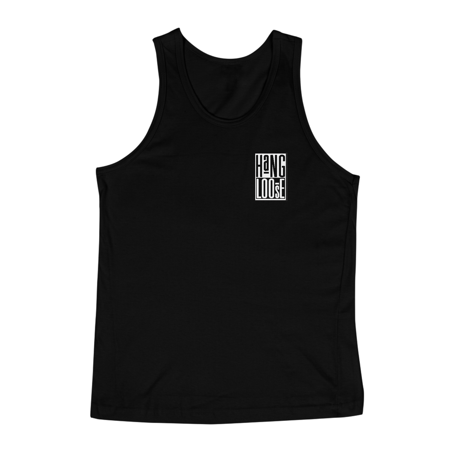 Regata Hang Loose Preto Branco Minimalista