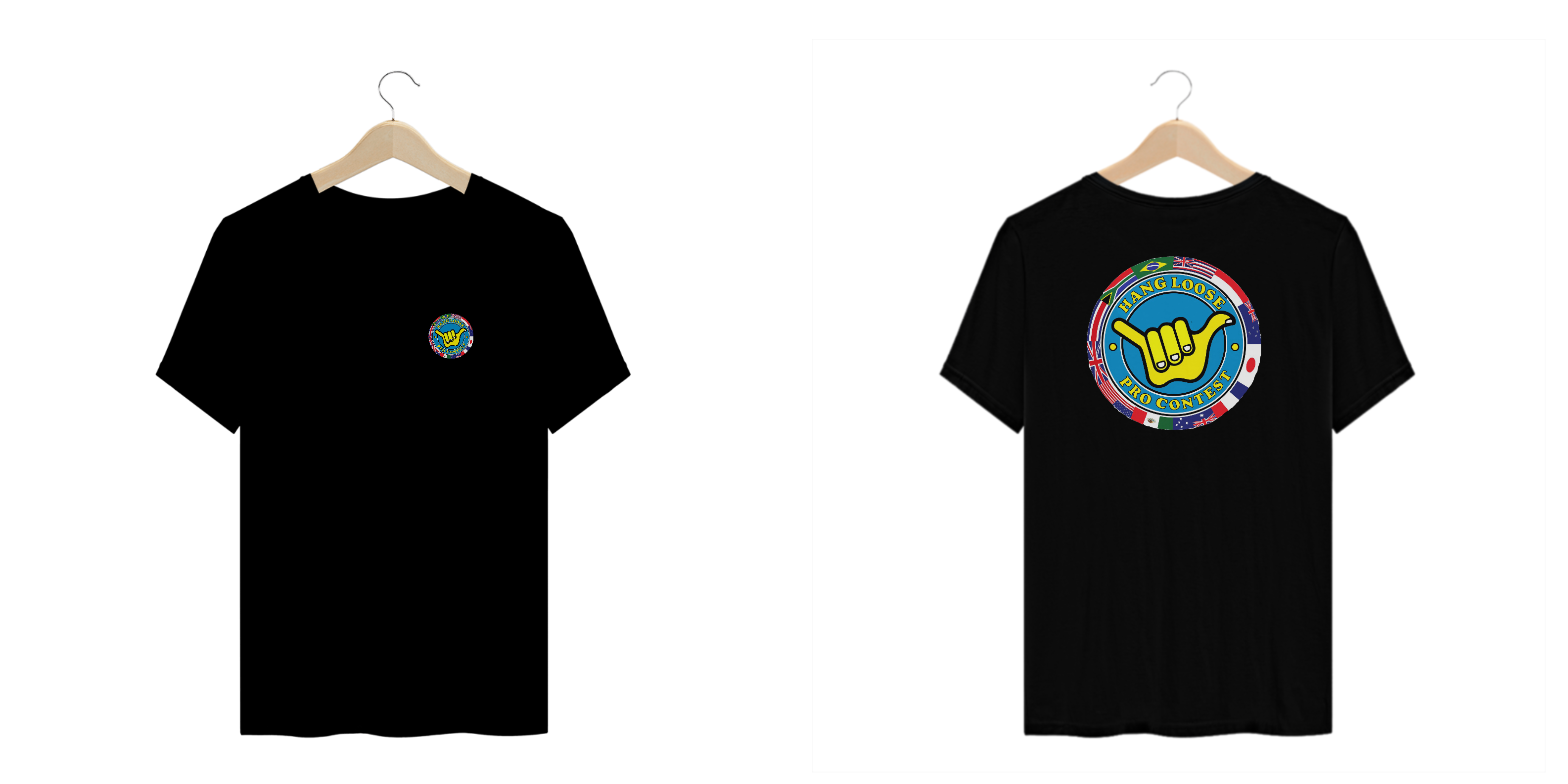 Camisetas Hang Loose Frente Costas Plus Size