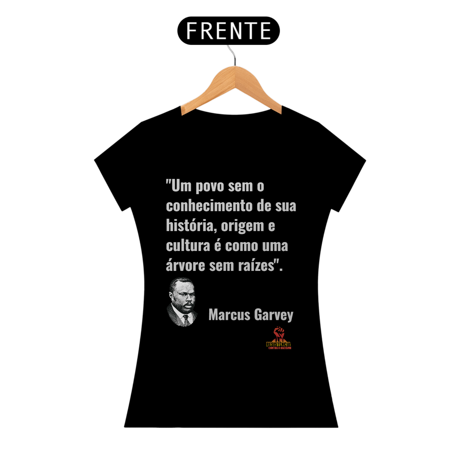 camisa feminina Marcus Garvey