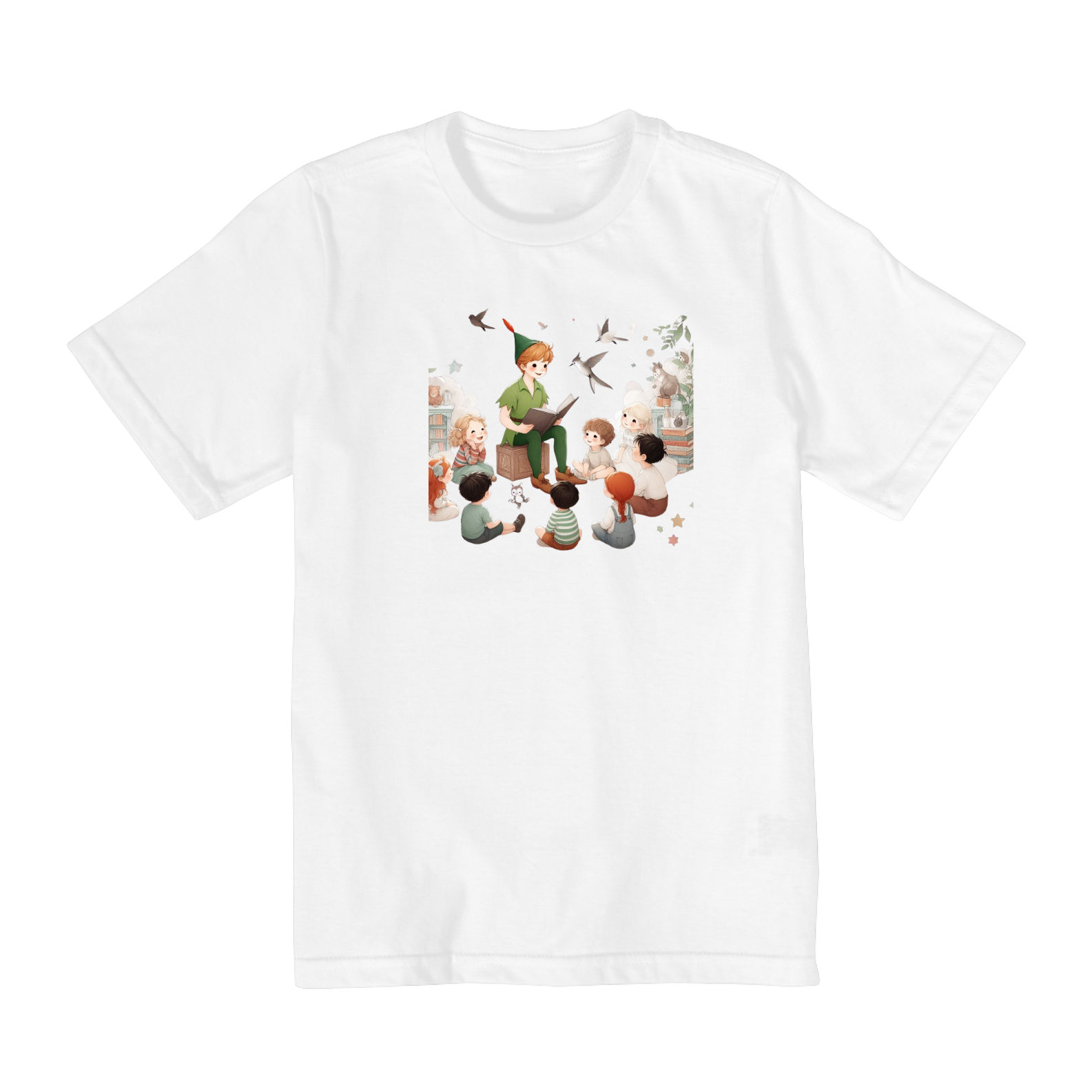 Camiseta Infantil Aventuras do Peter Pan