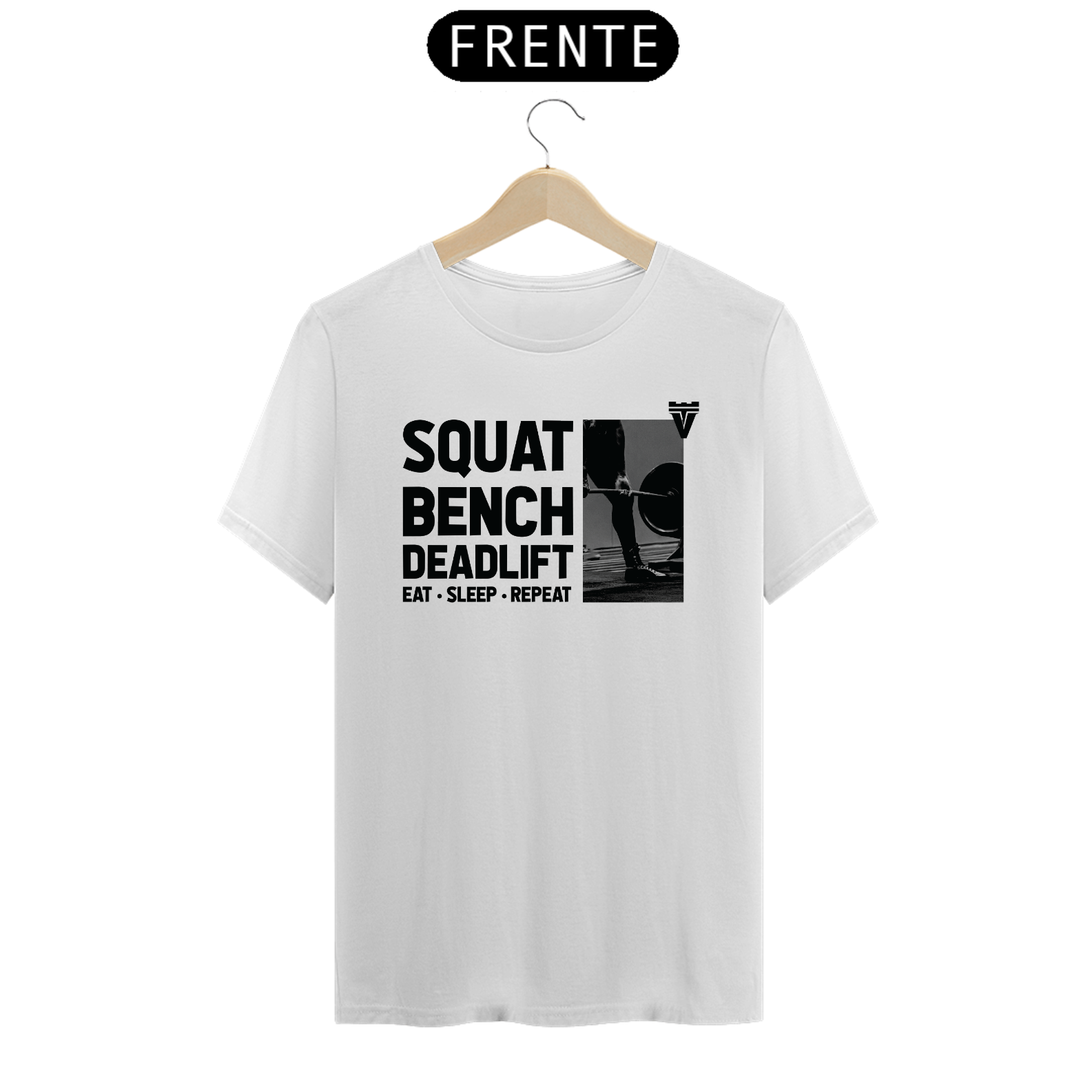 CAMISETA SBD: Eat - Sleep - Repeat - BRANCA