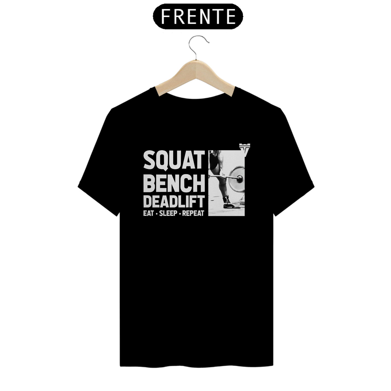 CAMISETA SBD: Eat - Sleep - Repeat - PRETA