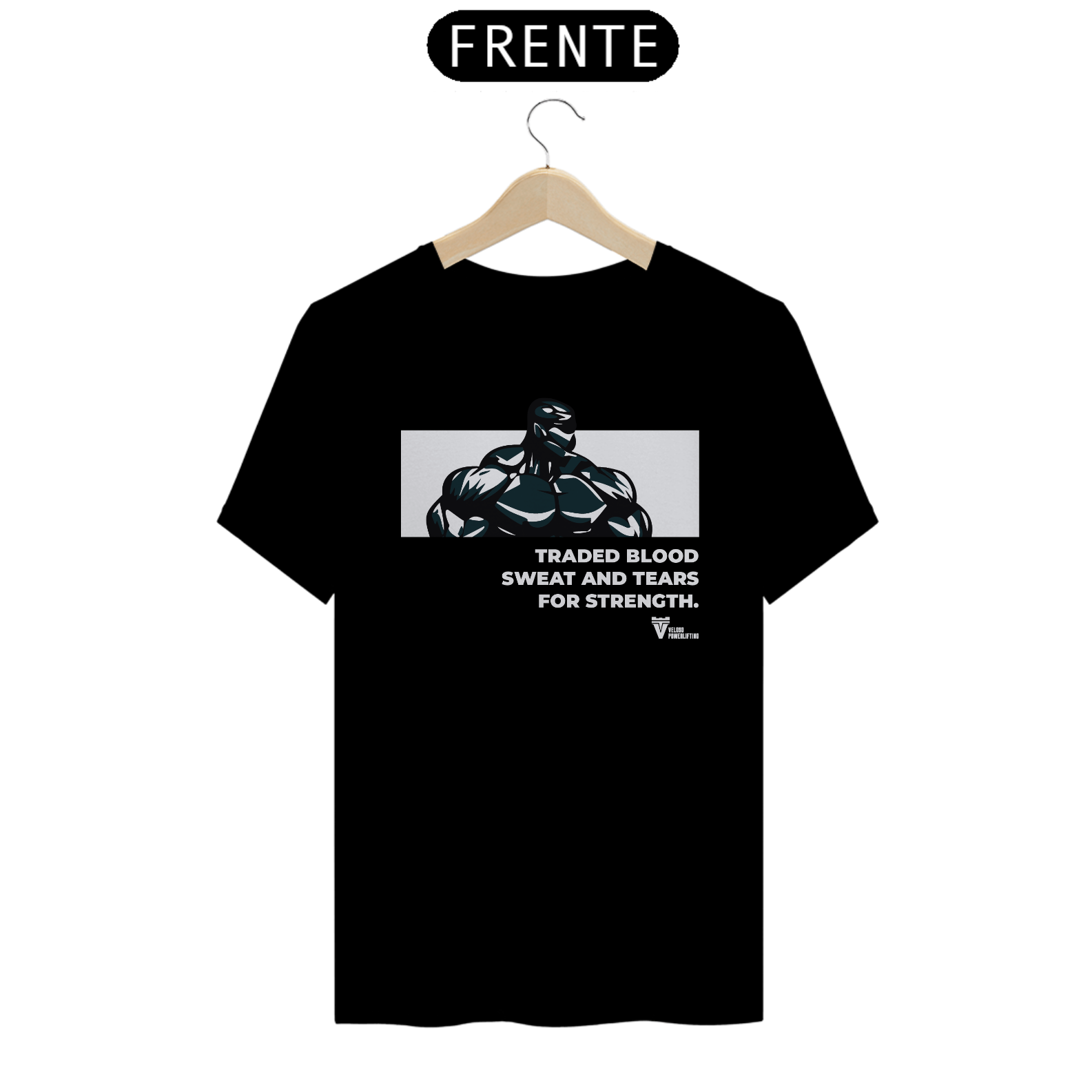 CAMISETA FOR STRENGTH - PRETA