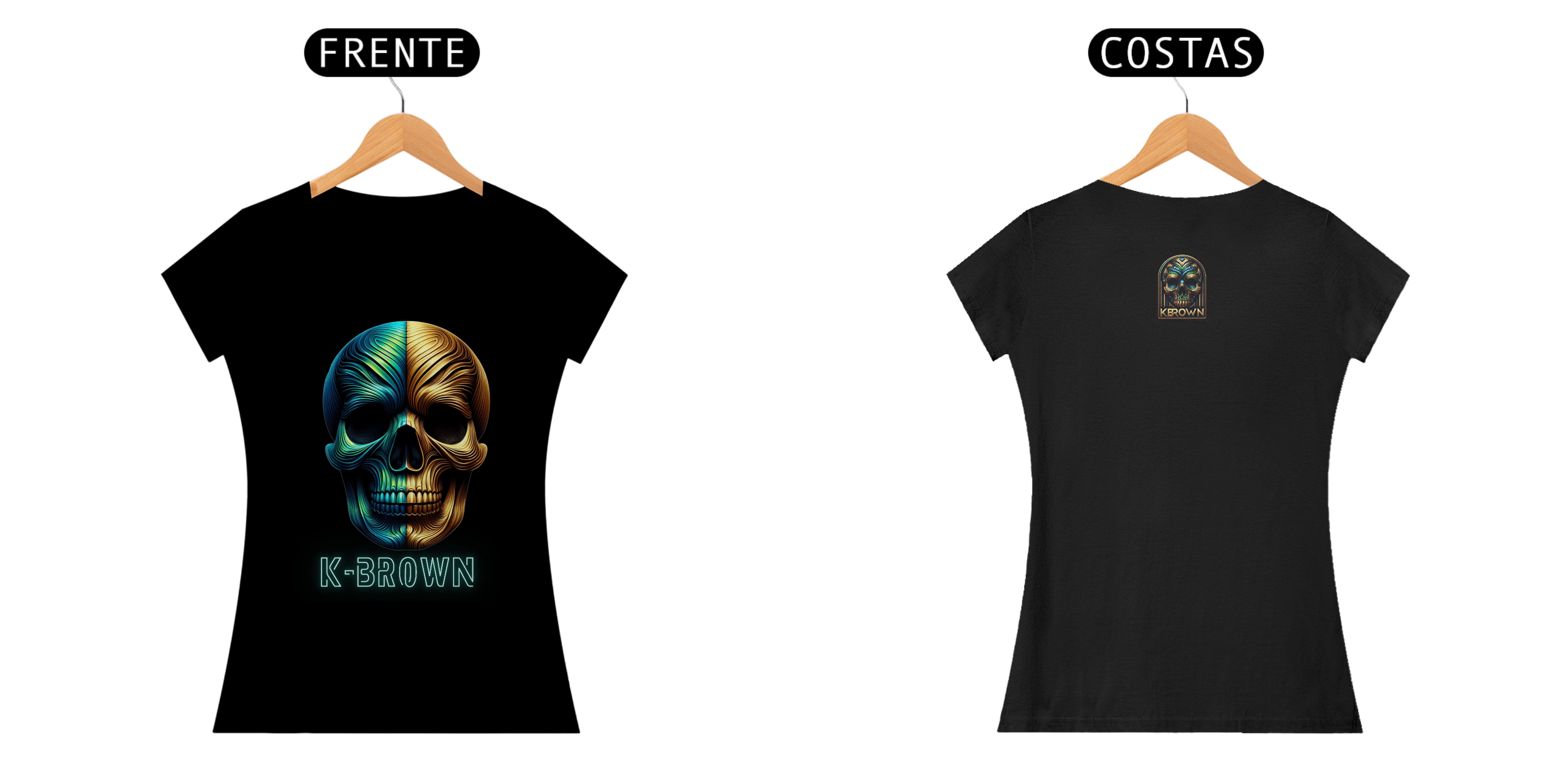 Camiseta Baby Long - Colorful Skull