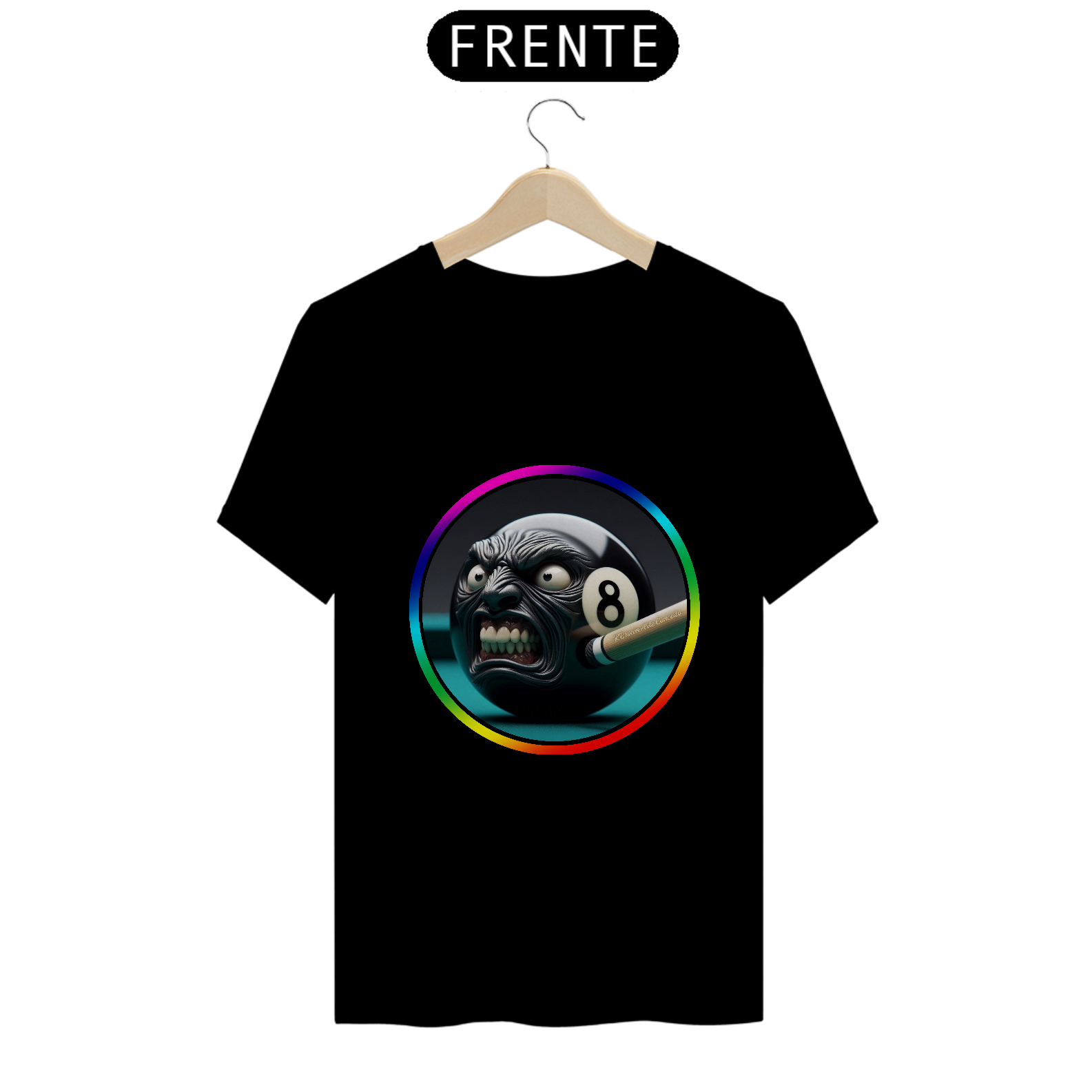 Bilhar - Camiseta Quality - Eight Ball - K brown Arte Conceito