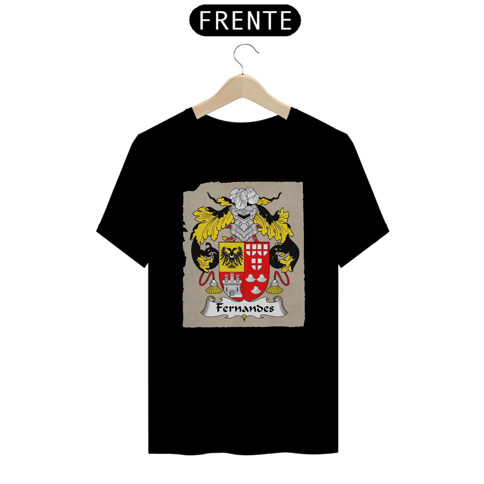 Brasão Família Fernandes Camiseta Sobrenomes Símbolos
