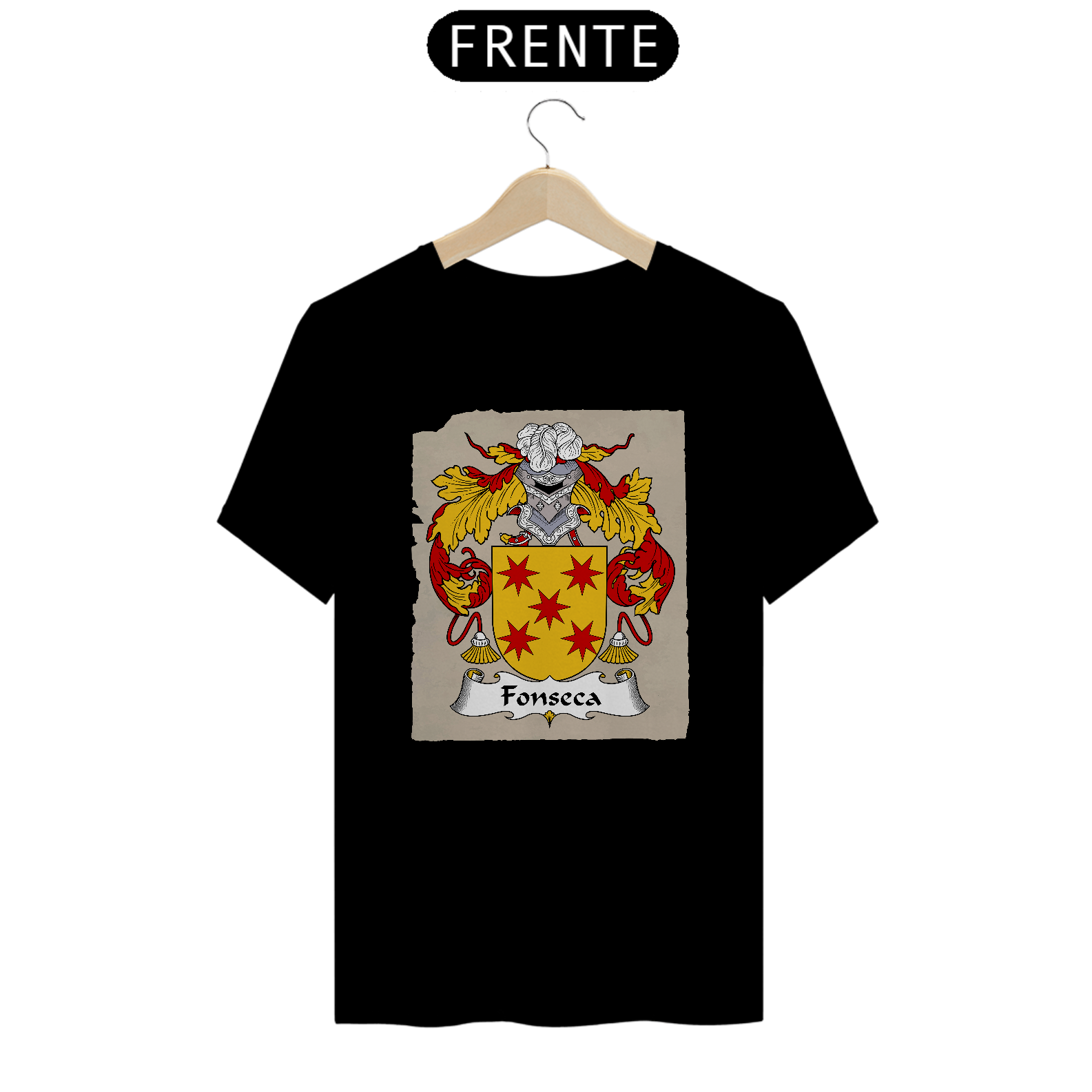 Brasão Família Fonseca Camiseta Sobrenomes Origem