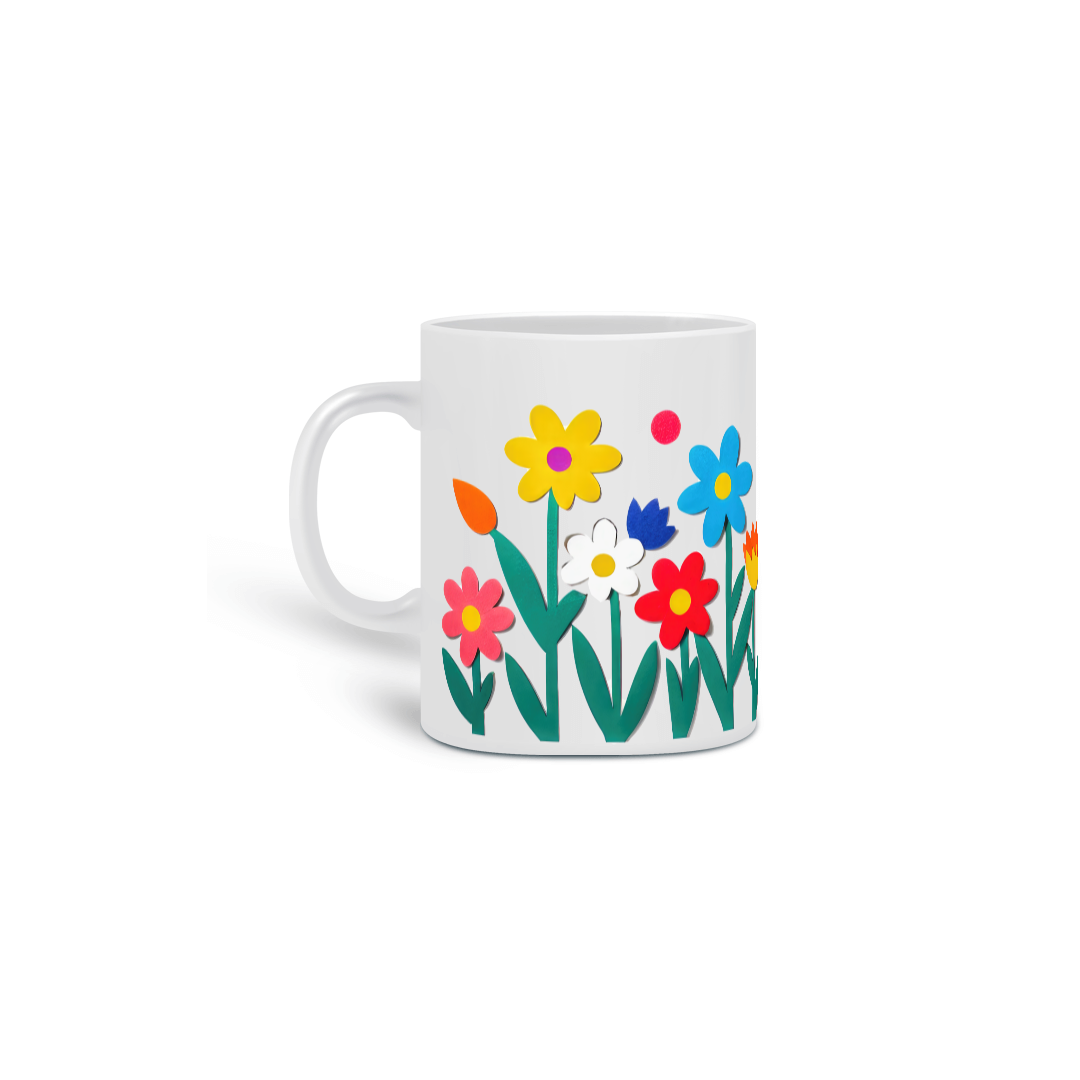 Floral 01 <br>Caneca de Porcelana