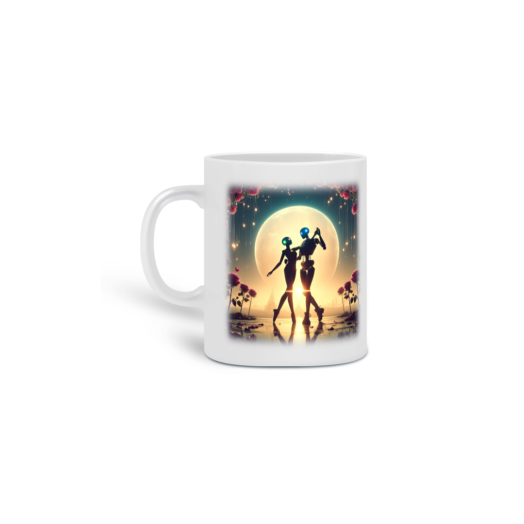 Juntos Até o Fim dos Dados<br>Caneca de Porcelana