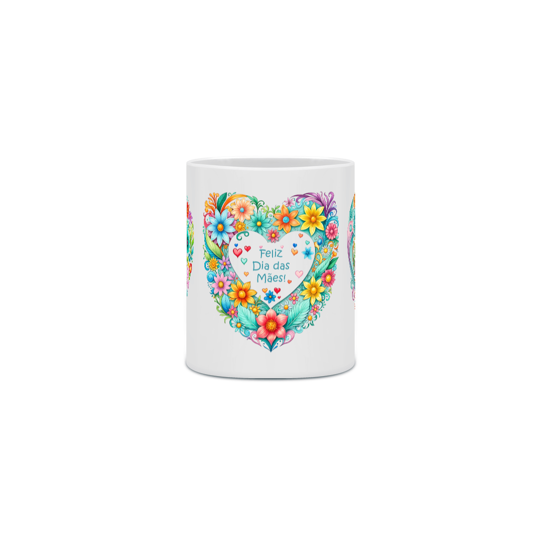 Feliz Dia das Mães<br>Caneca  de Porcelana