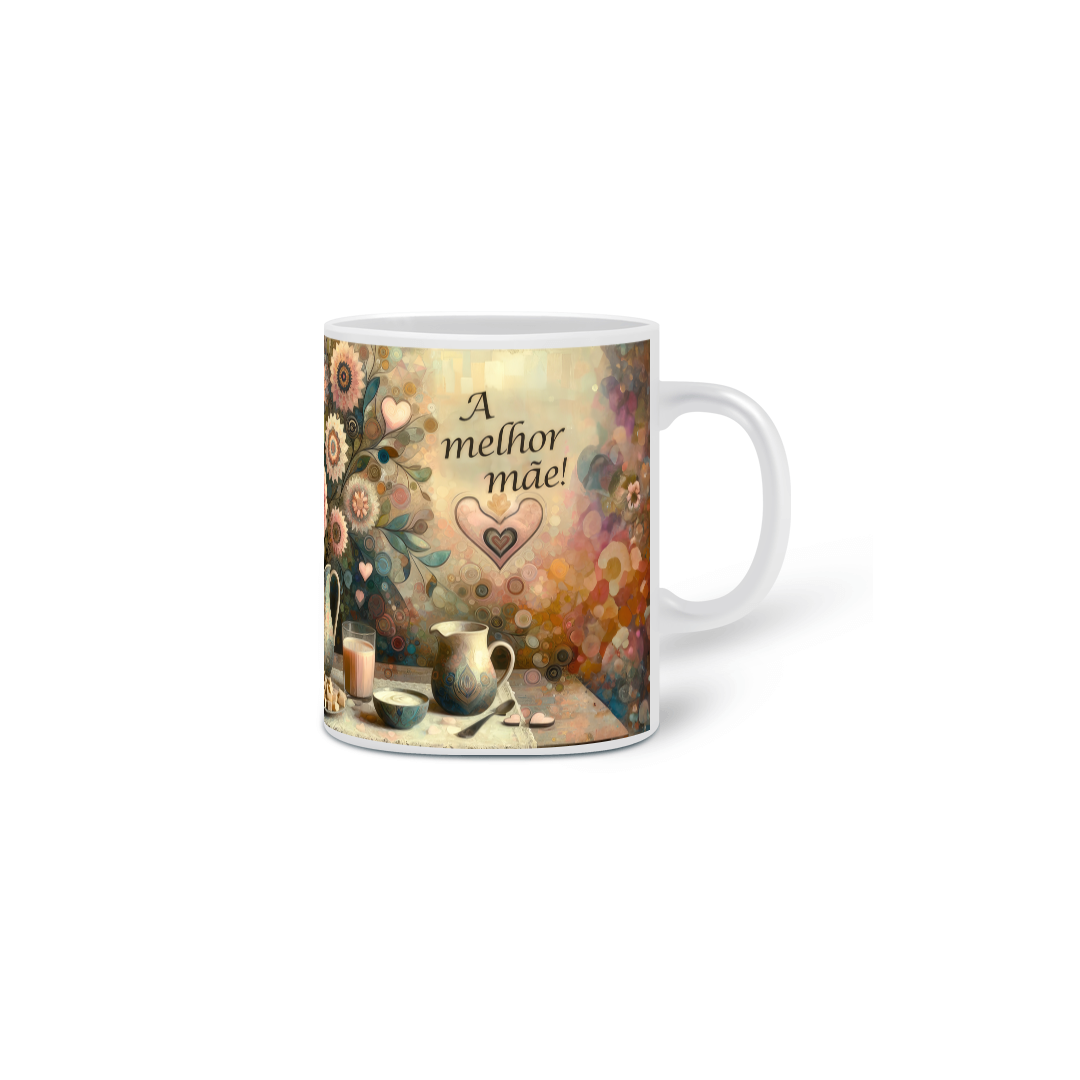 A Melhor Mãe<br>Caneca de Porcelana