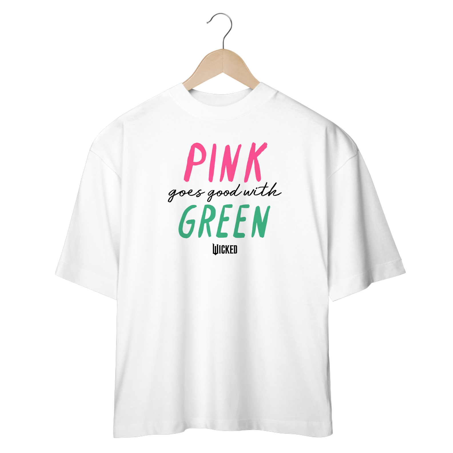 Camisa Oversized - Pink Goes Good With Green
