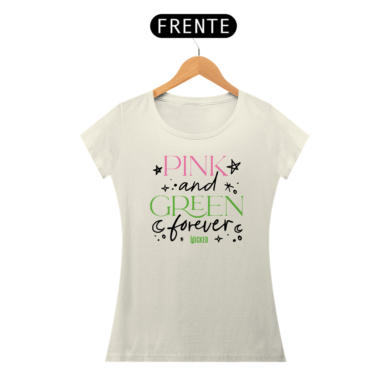 Camiseta Feminina (Algodão Peruano) - Pink And Green Forever
