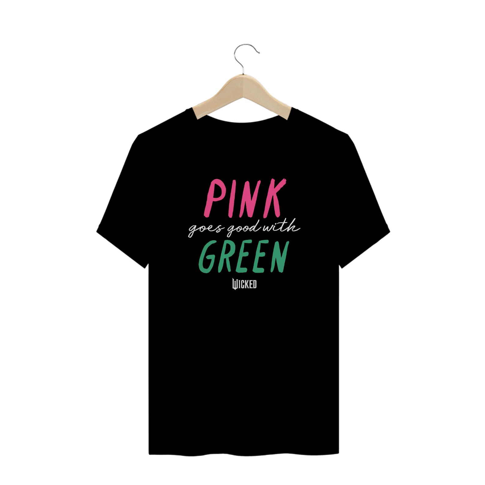 Camiseta Plus Size - Pink Goes Good With Green