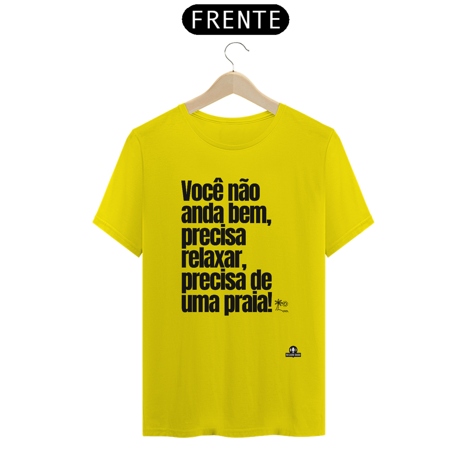 Camiseta de turismo com frase 