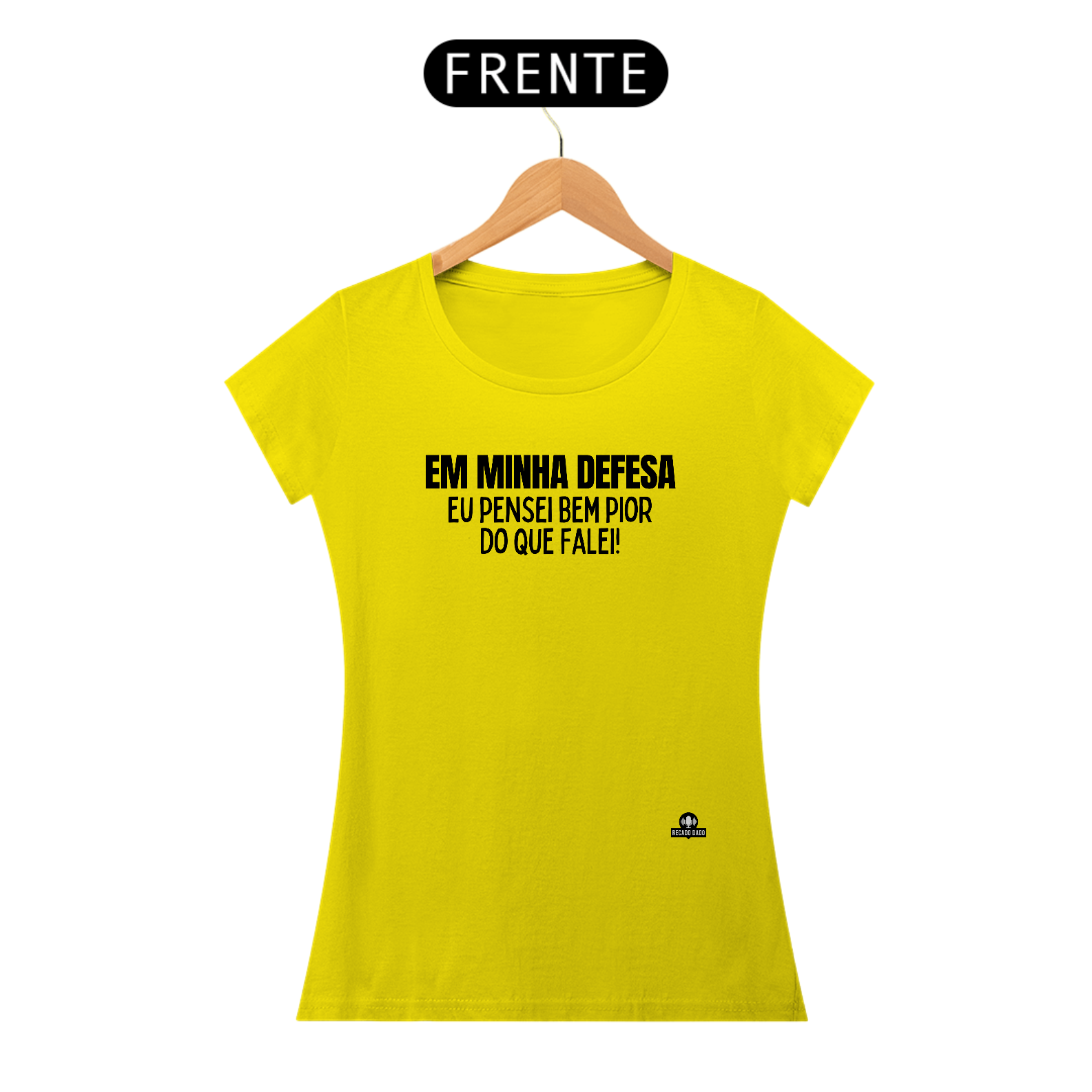Camiseta baby long frase engraçada 