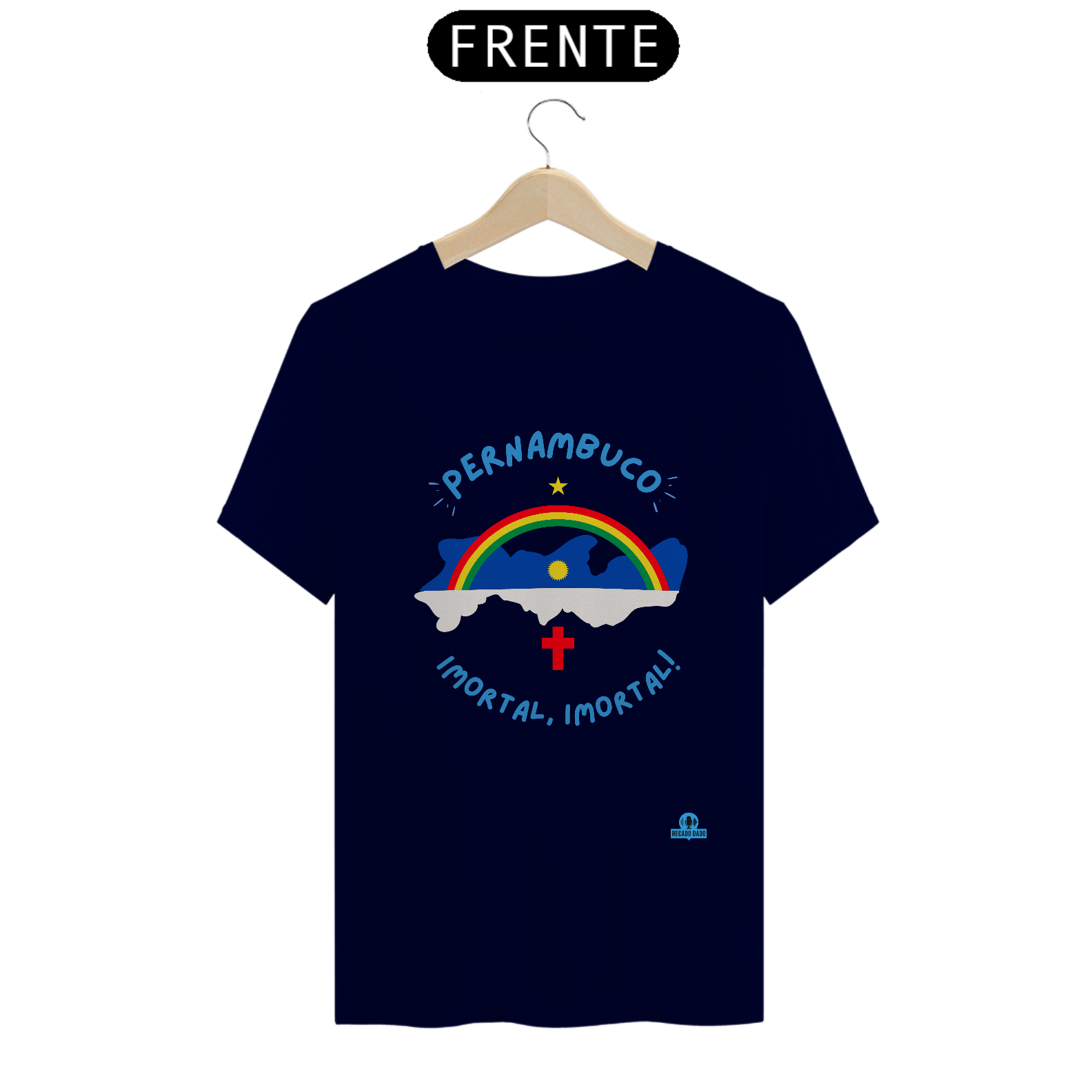 Camiseta com a frase 