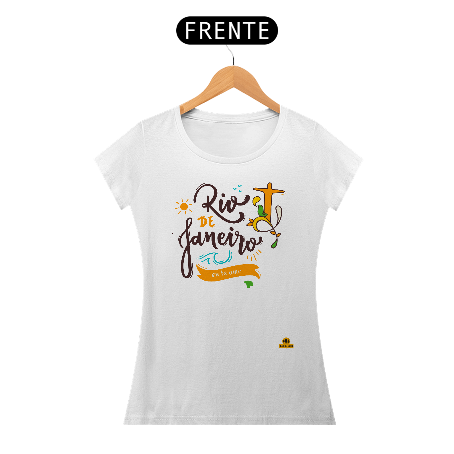 Camiseta feminina estampada de turista 