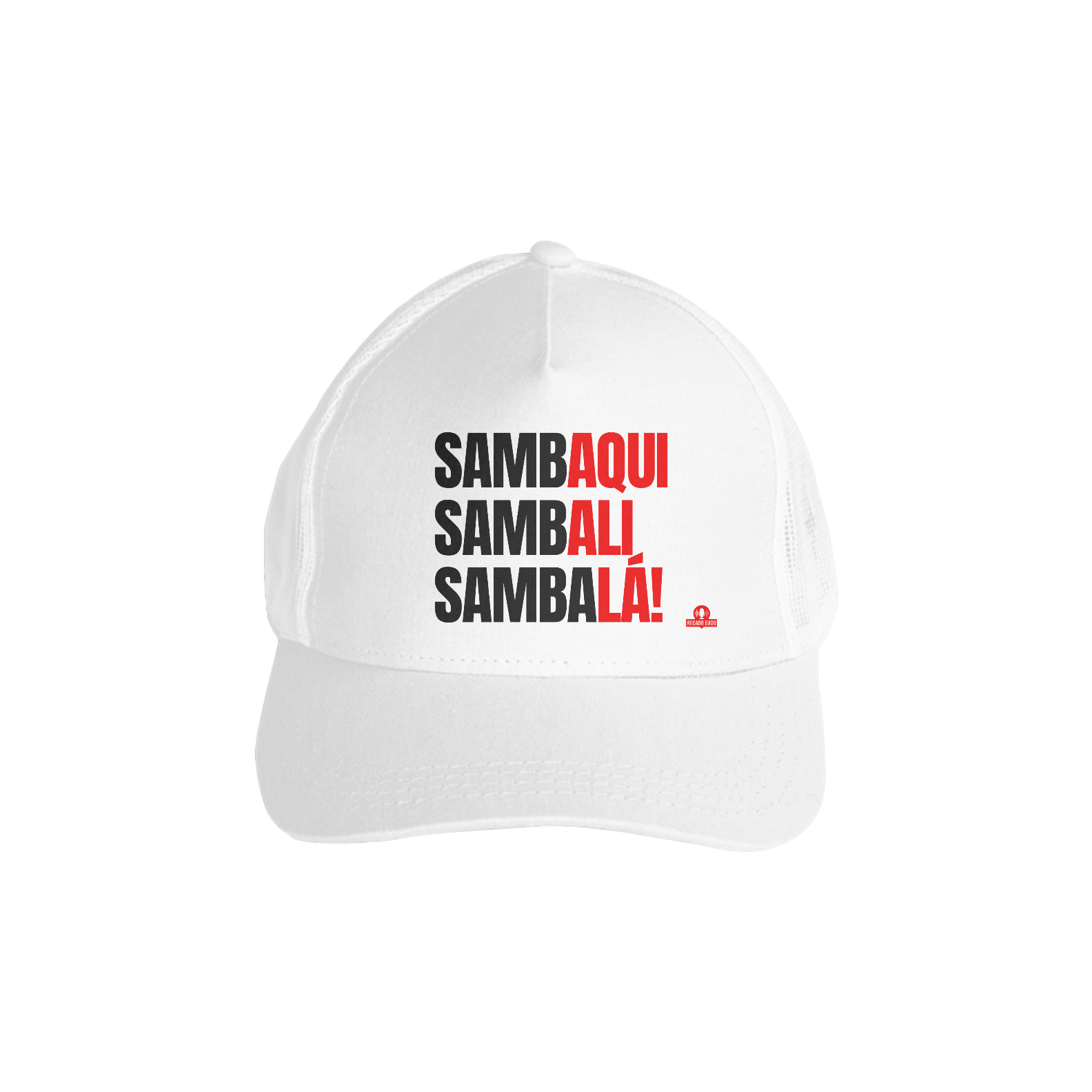 Boné aba curva de samba frase 