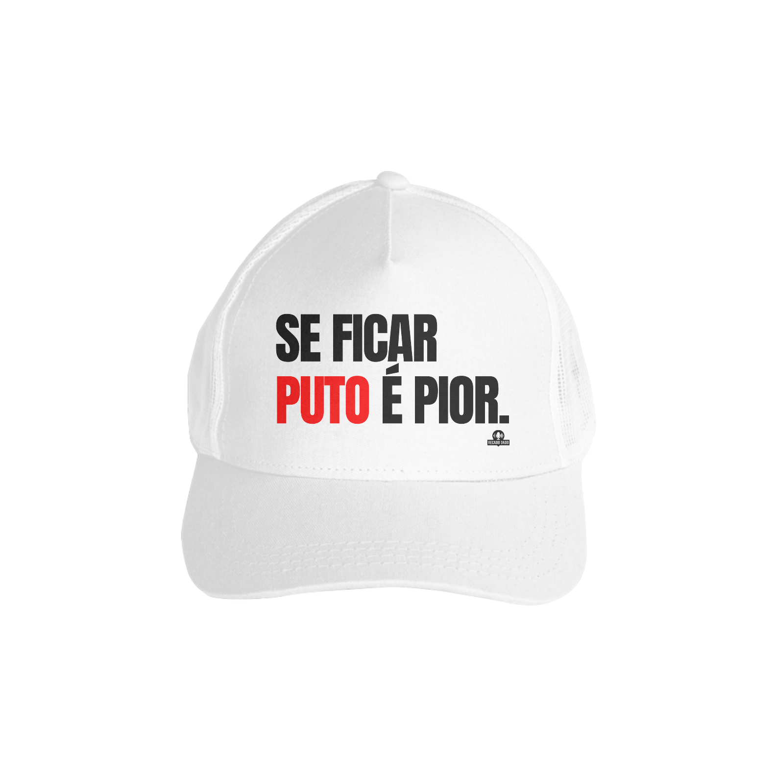 Boné aba curva frase humor 