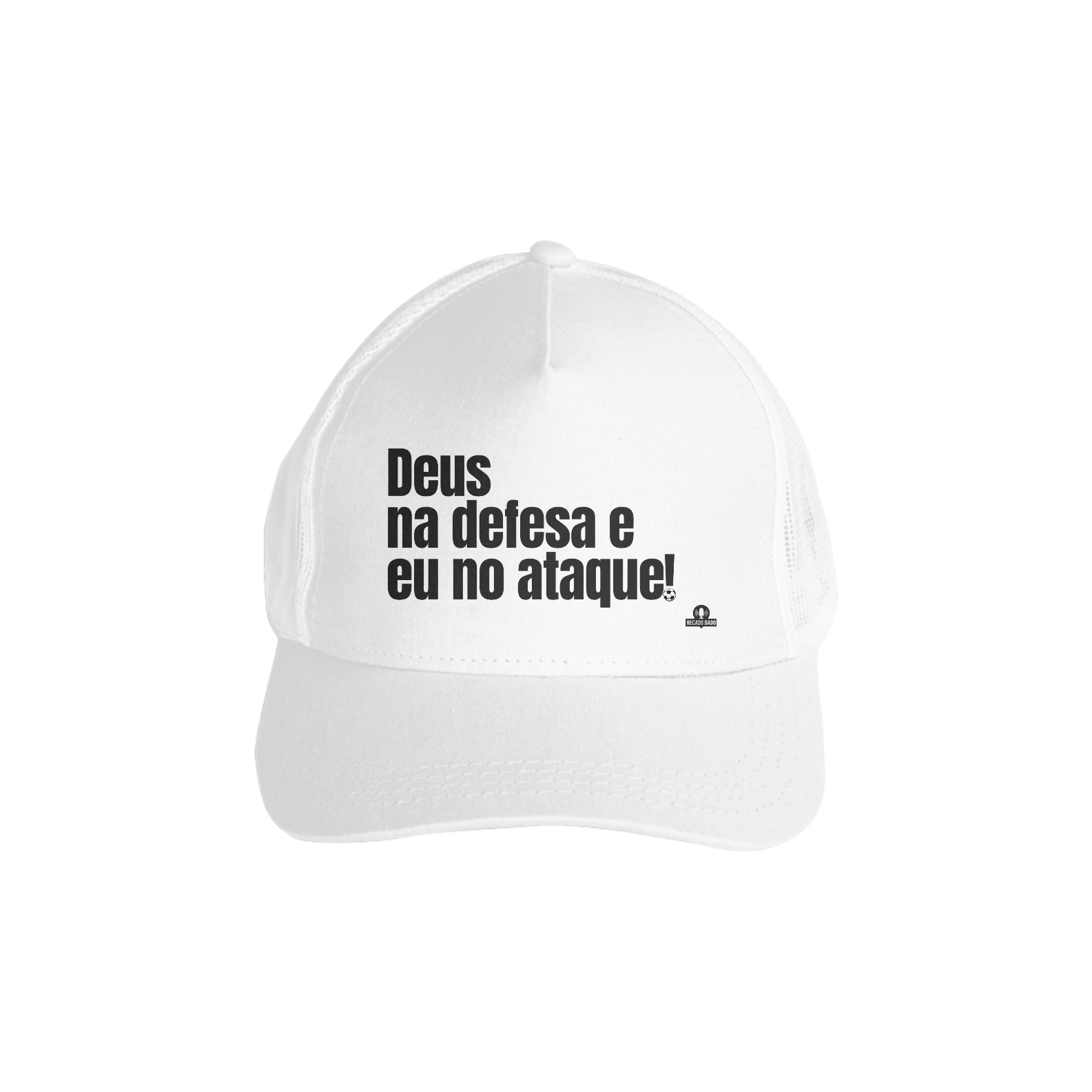 Boné aba curva com a frase 