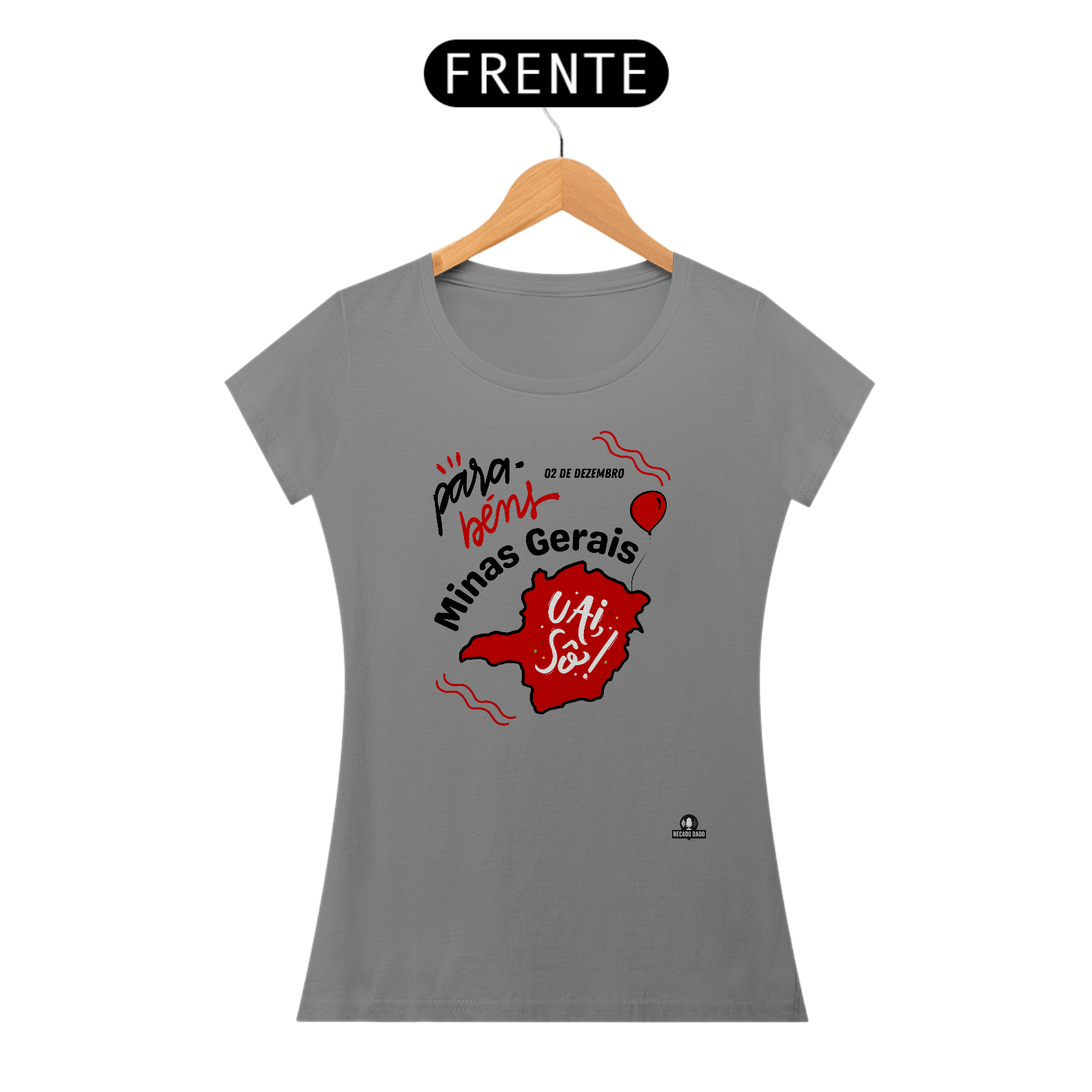 Camiseta baby long comemorativa ao aniversário do lindo estado de Minas Gerais, dia 02 de Dezembro.