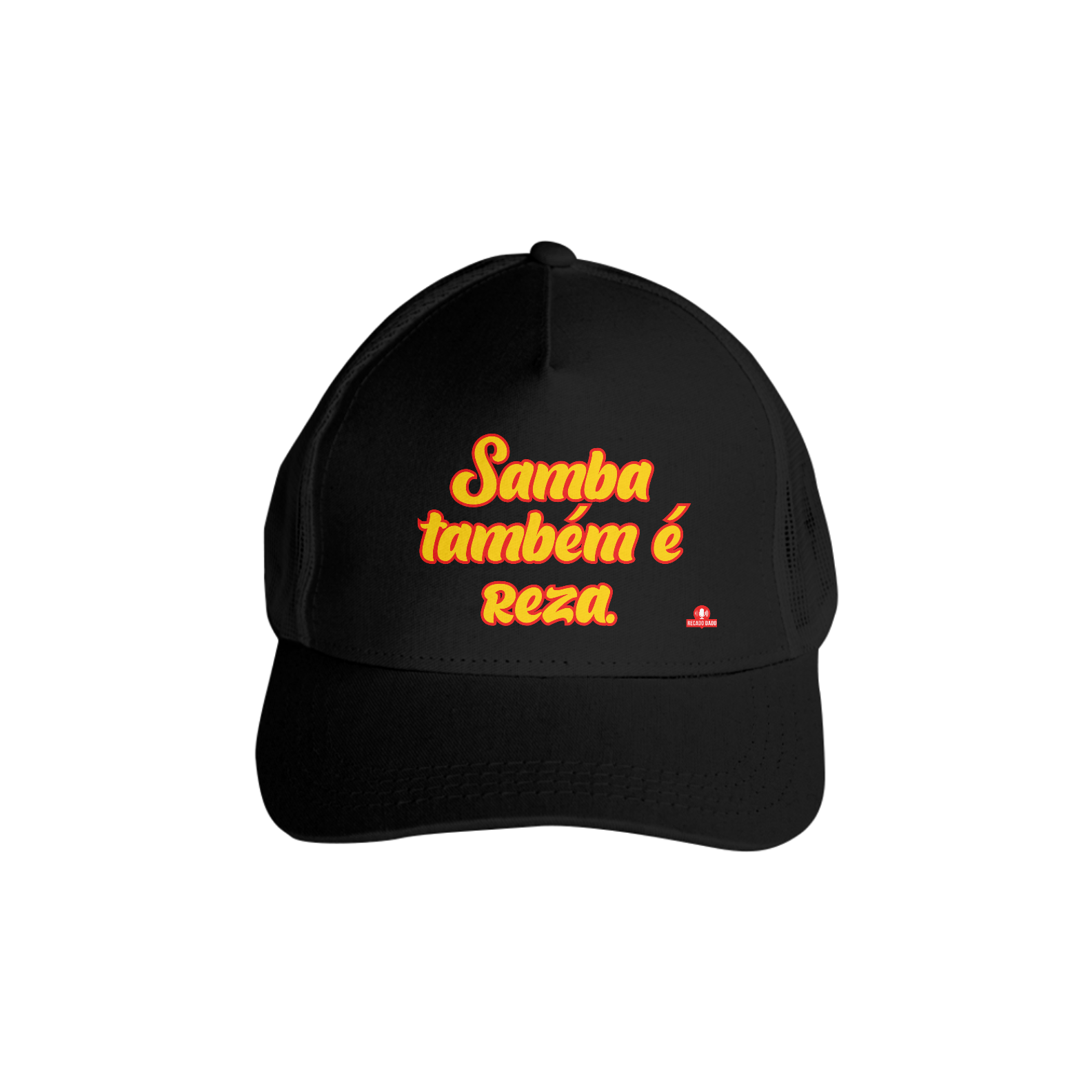 Boné aba curva com frase de sambista 