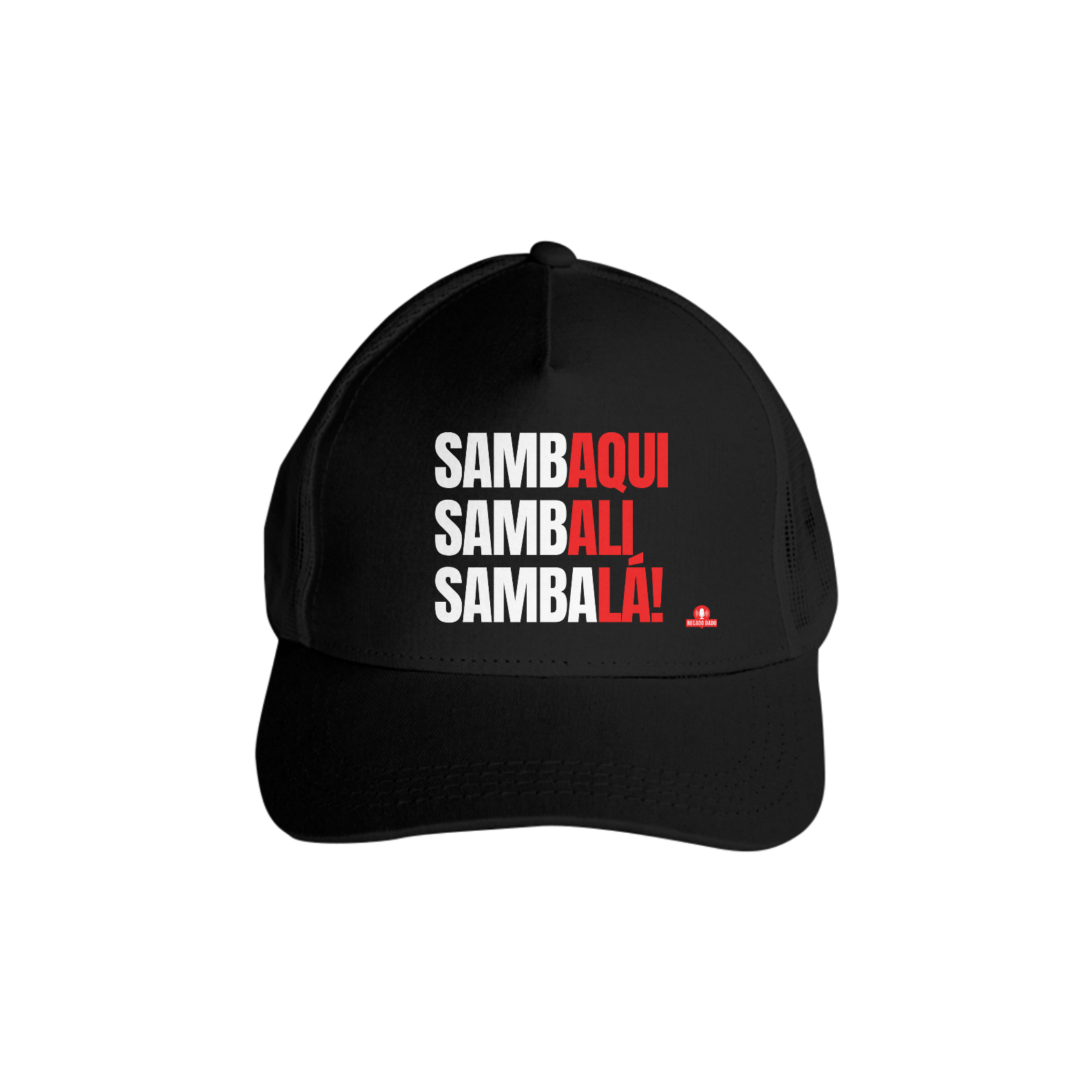 Boné aba curva de samba frase 