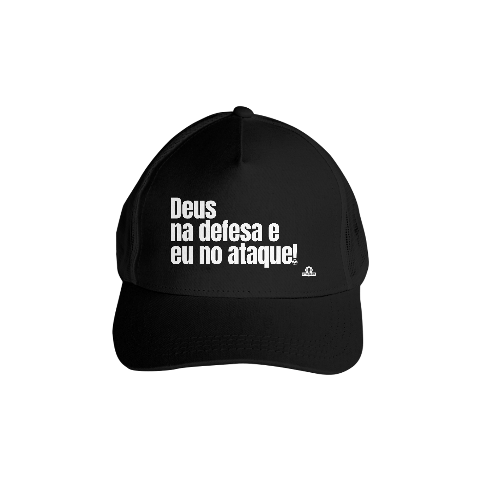 Boné aba curva com a frase 