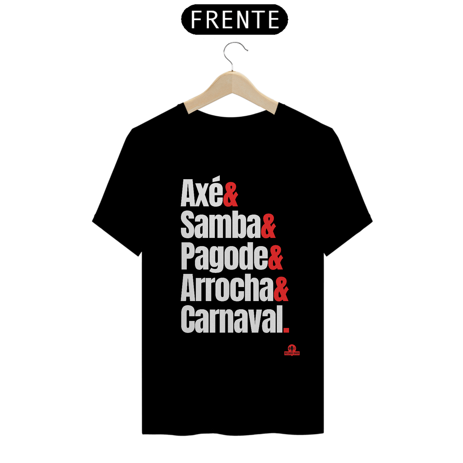 Camiseta com estampa dos ritmos carnavalescos 