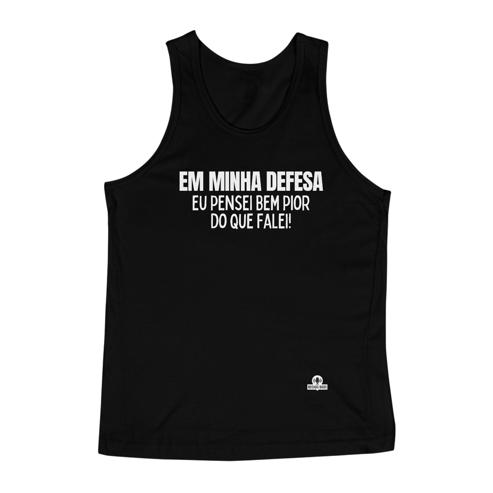 Camiseta regata frase engraçada 