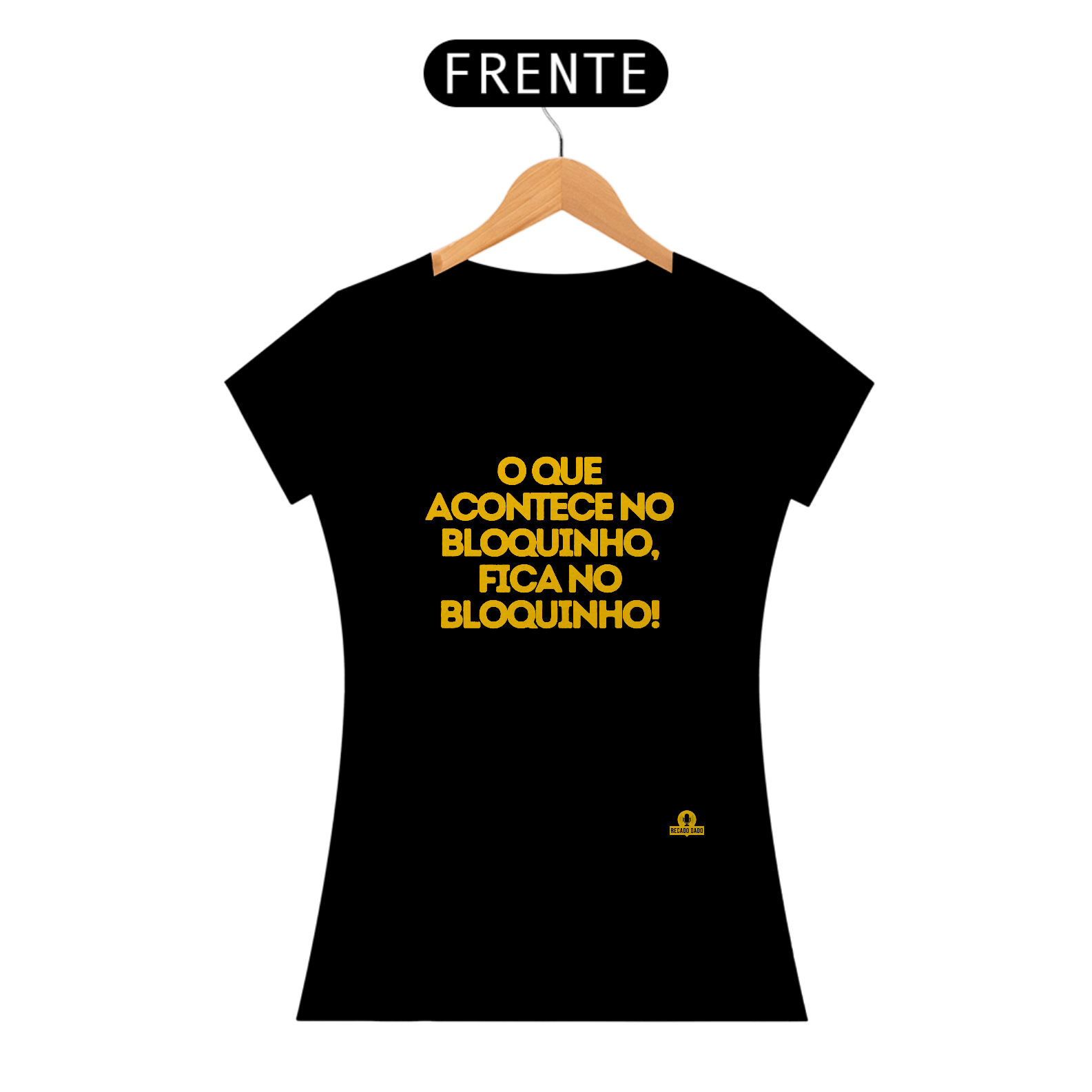 Camiseta baby long de bloquinho de carnaval 