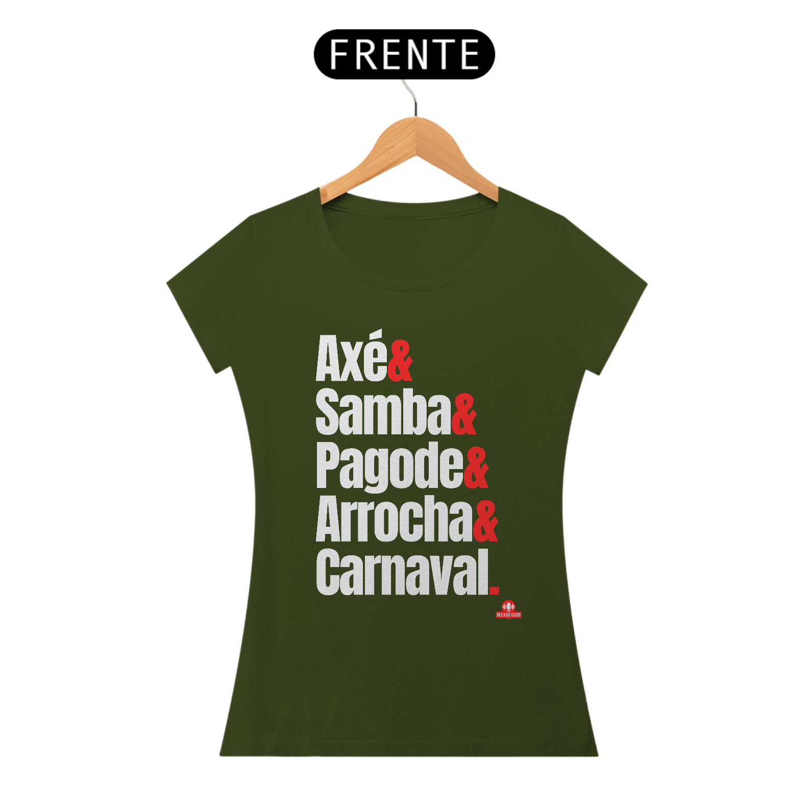 Camiseta baby long com estampa dos ritmos carnavalescos 