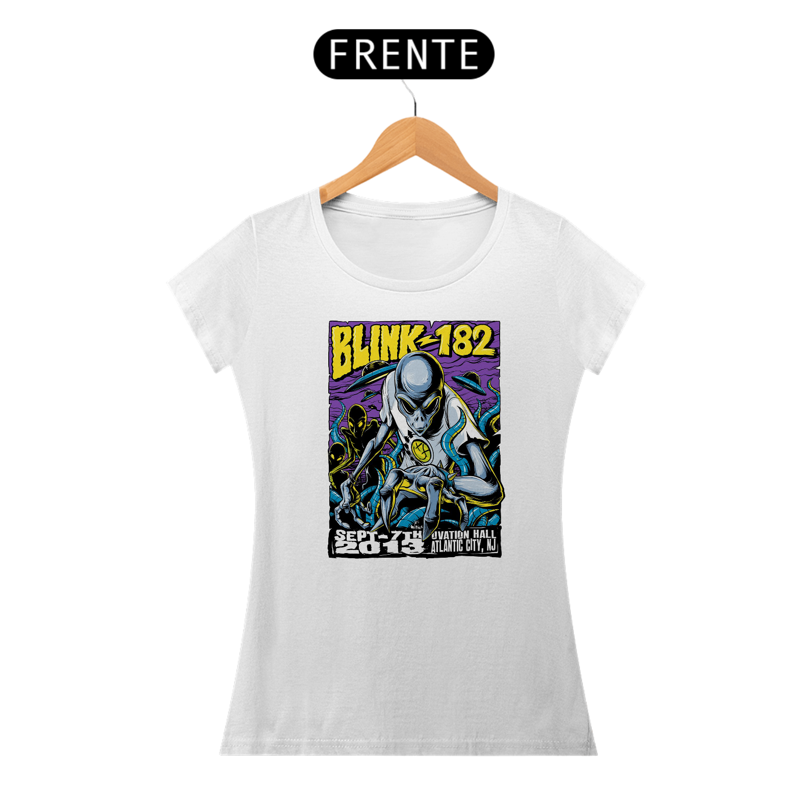 Baby Lokk feminina Blink 182 Show Nova Jersey 2013 - ANTES DE COMPRAR VEJA TABELA DE MEDIDAS ABAIXO DO BOTÃO COMPRAR, POIS TROCA POR ERRO DE TAMANHO É DE RESPONSABILIDADE SUA E GERA CUSTO PRA VOCÊ
