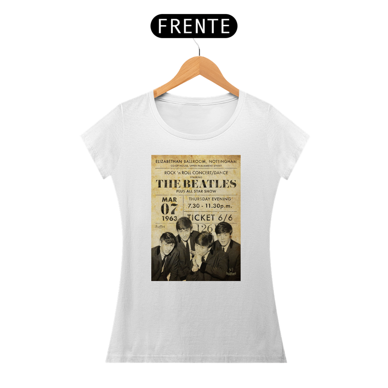 Baby Lokk femininaThe Beatles Show em Elizabethan Ballroom Inglaterra 1963 - ANTES DE COMPRAR VEJA TABELA DE MEDIDAS ABAIXO DO BOTÃO COMPRAR, POIS TROCA POR ERRO DE TAMANHO É DE RESPONSABILIDADE SUA E GERA CUSTO PRA VOCÊ